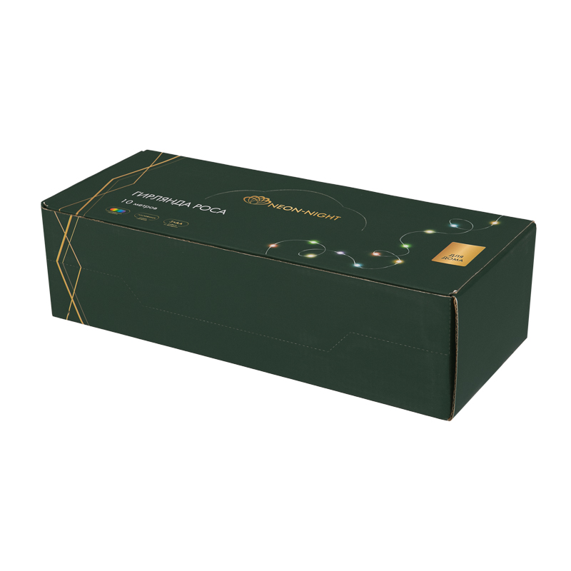 Гирлянда светодиодная Роса 10м 100 LED МУЛЬТИКОЛОР IP20 3хАА (в комплект не входят) NEON-NIGHT — фото