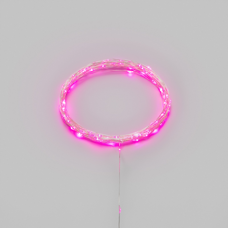 Гирлянда светодиодная Роса 10м 100 LED РОЗОВЫЙ IP20 3хАА (в комплект не входят) NEON-NIGHT — фото