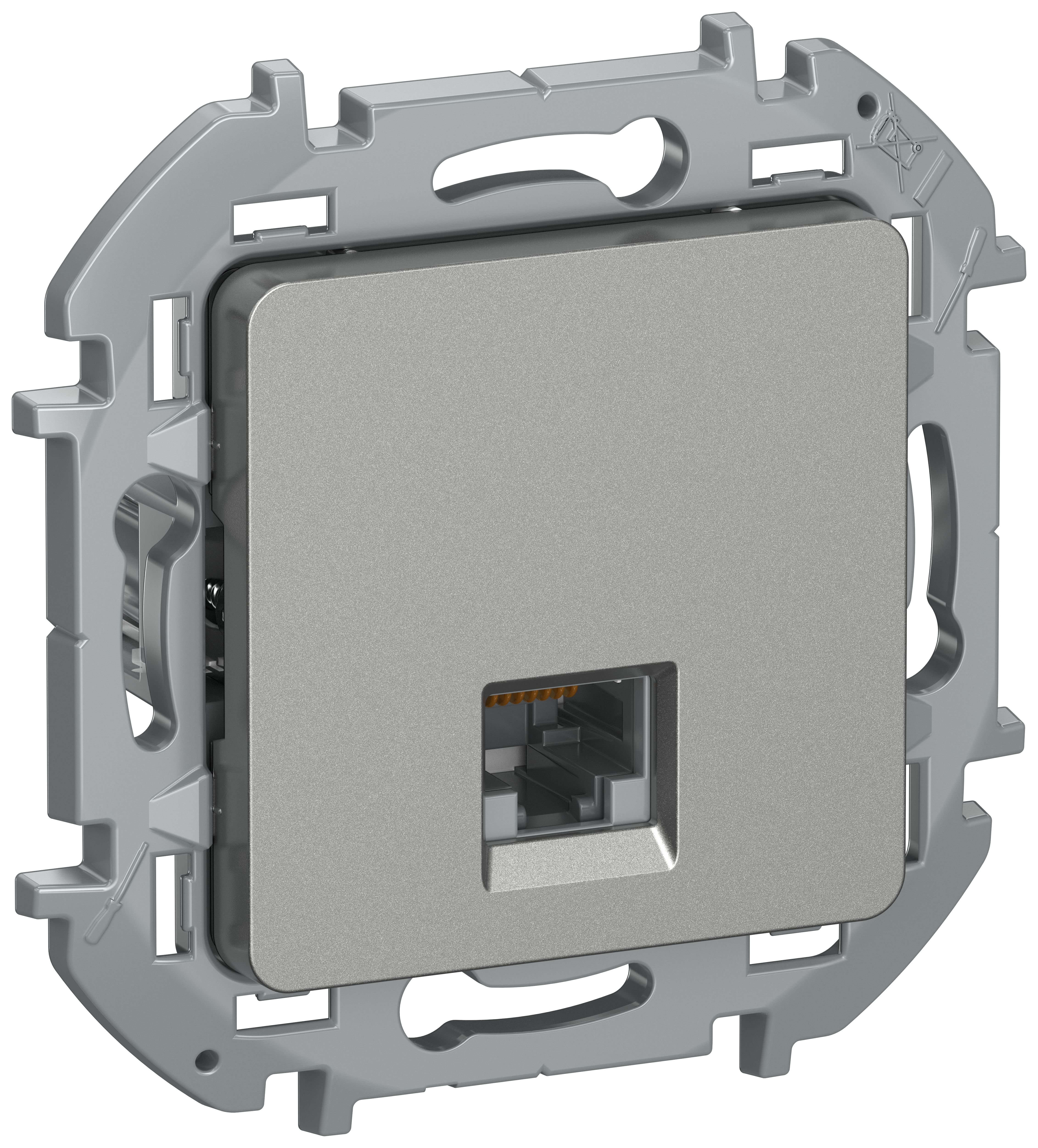 IEKINSPIRIA Розетка компьютерная RJ45 категория 5Е UTP 6738271 алюминий IEK