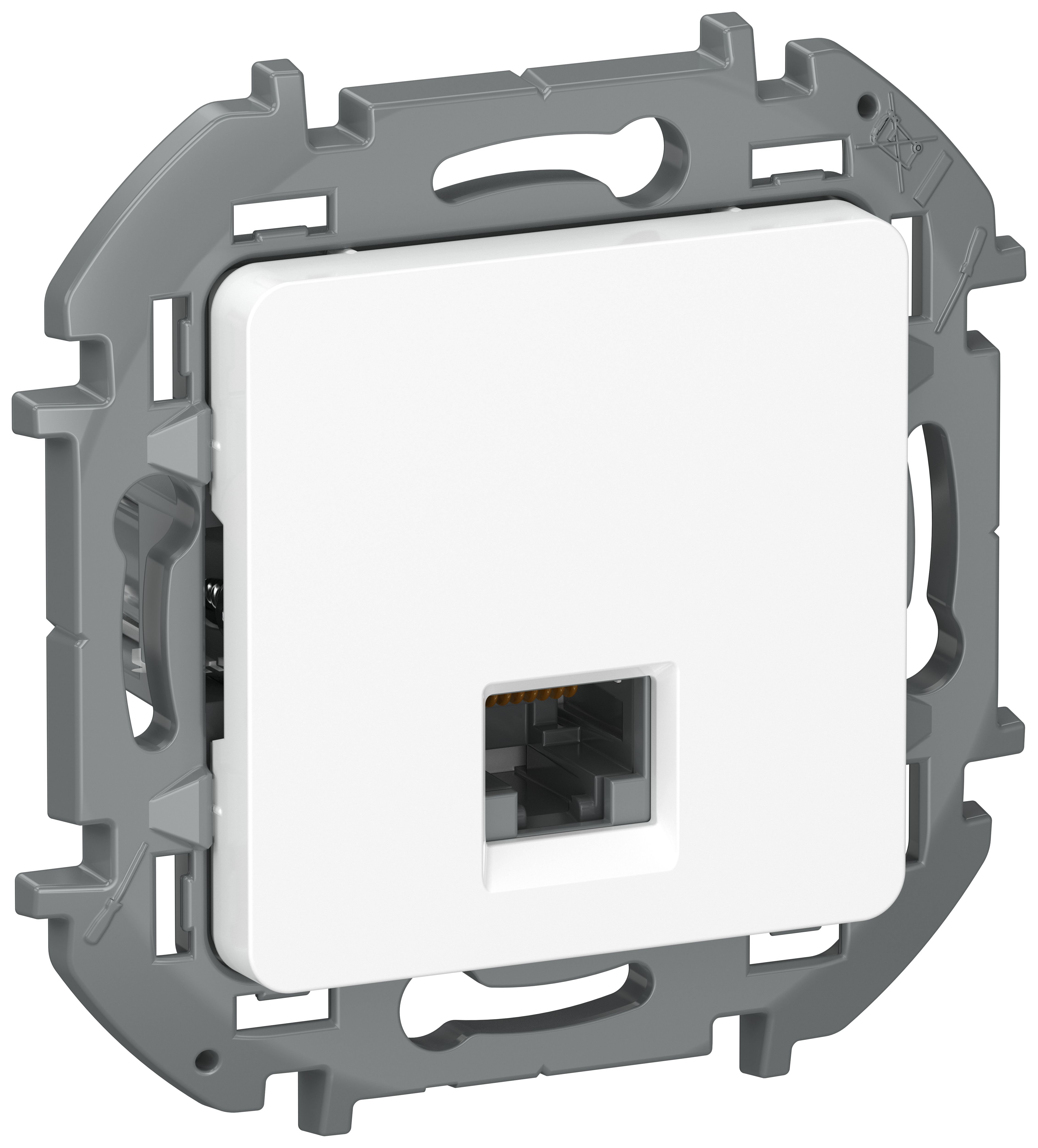 IEKINSPIRIA Розетка компьютерная RJ45 категория 5Е UTP 6738251 белый IEK