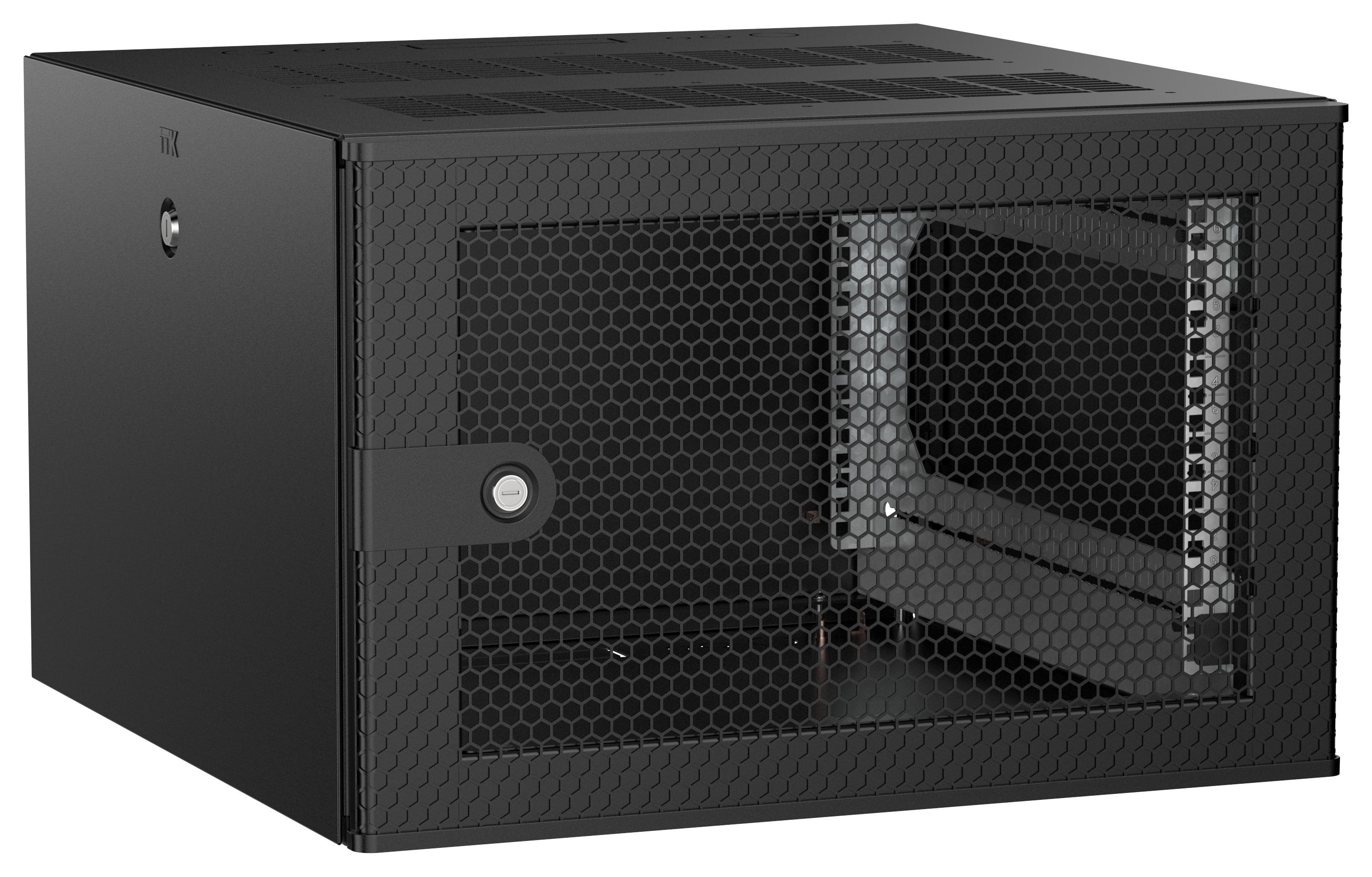 ITK UNITBOX W Шкаф настенный 6U 600х600мм дверь перфорированная черный