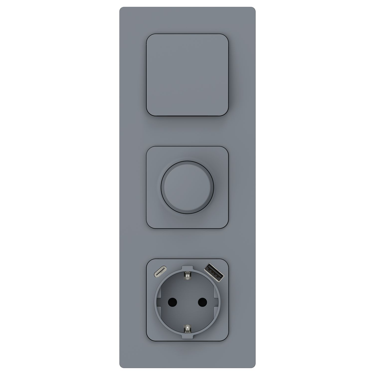 FLITE Розетка 1-местная с заземлением с защитными шторками 16А с USB A+C 20Вт РСЮшс11-0-ФлМ маренго IEK — фото