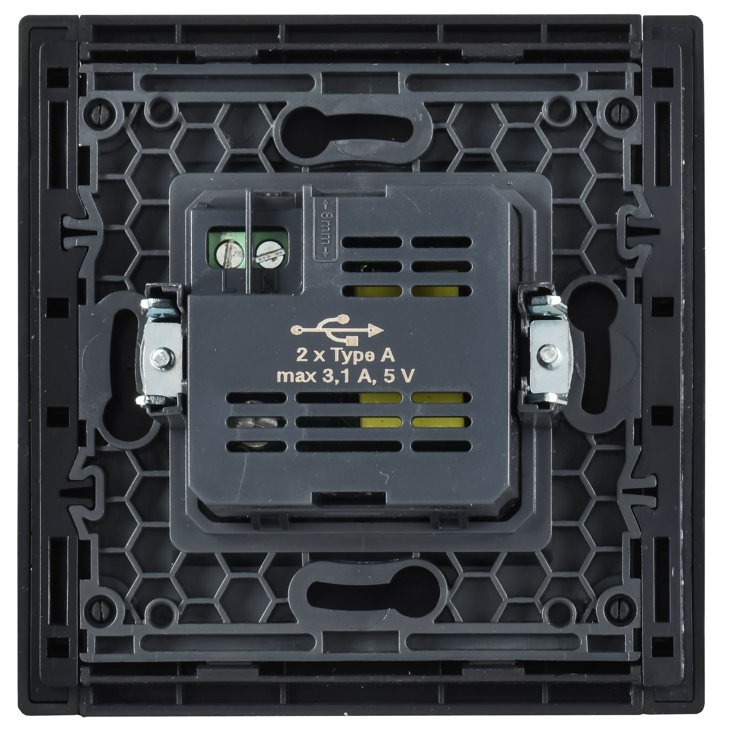FORTE&PIANO Розетка USB A+A 3,1А FP149 черный IEK — фото