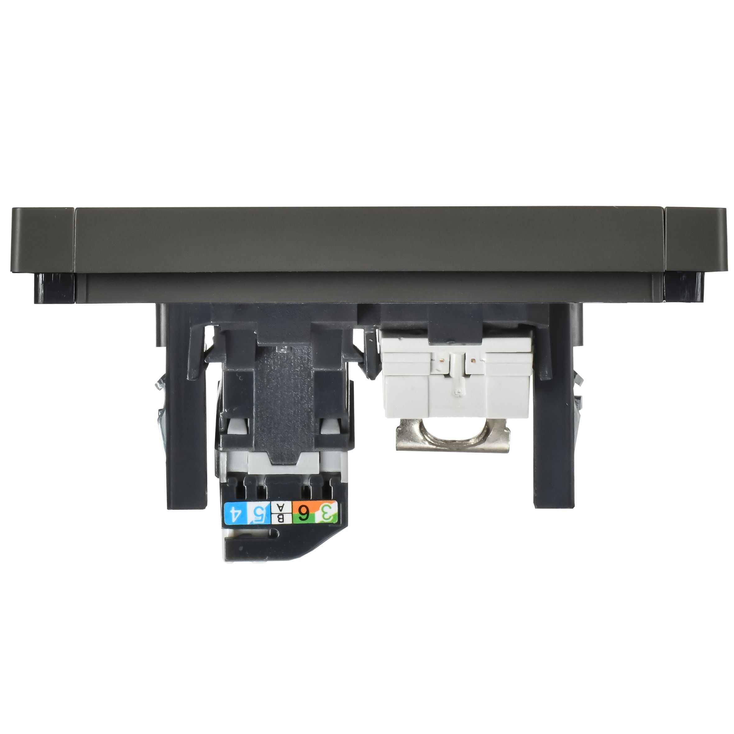 FORTE&PIANO Розетка двойная RJ11+RJ45 кат.5E FP335 серый IEK — фото