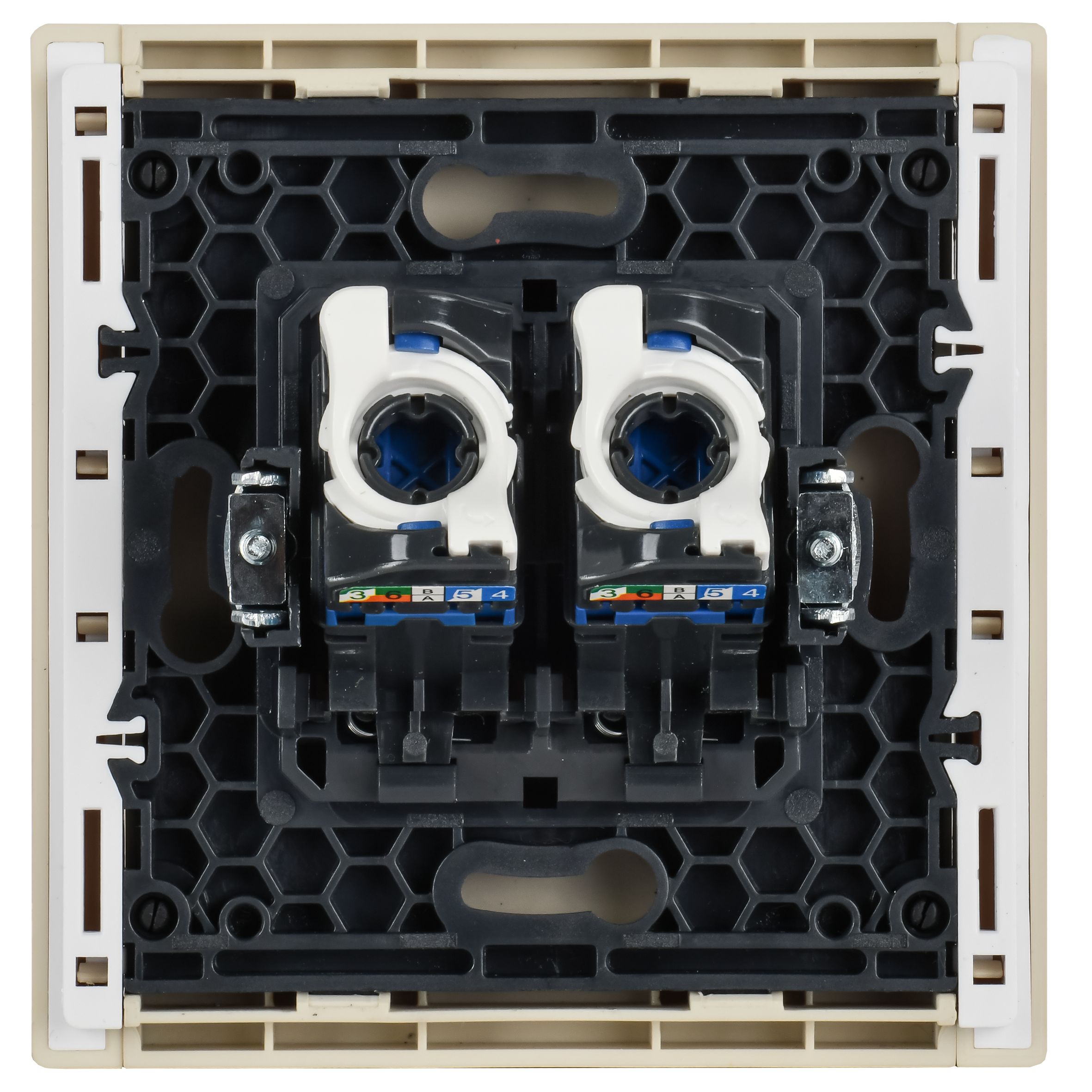 FORTE&PIANO Розетка компьютерная двойная RJ45 кат.6 FP434 ваниль IEK — фото
