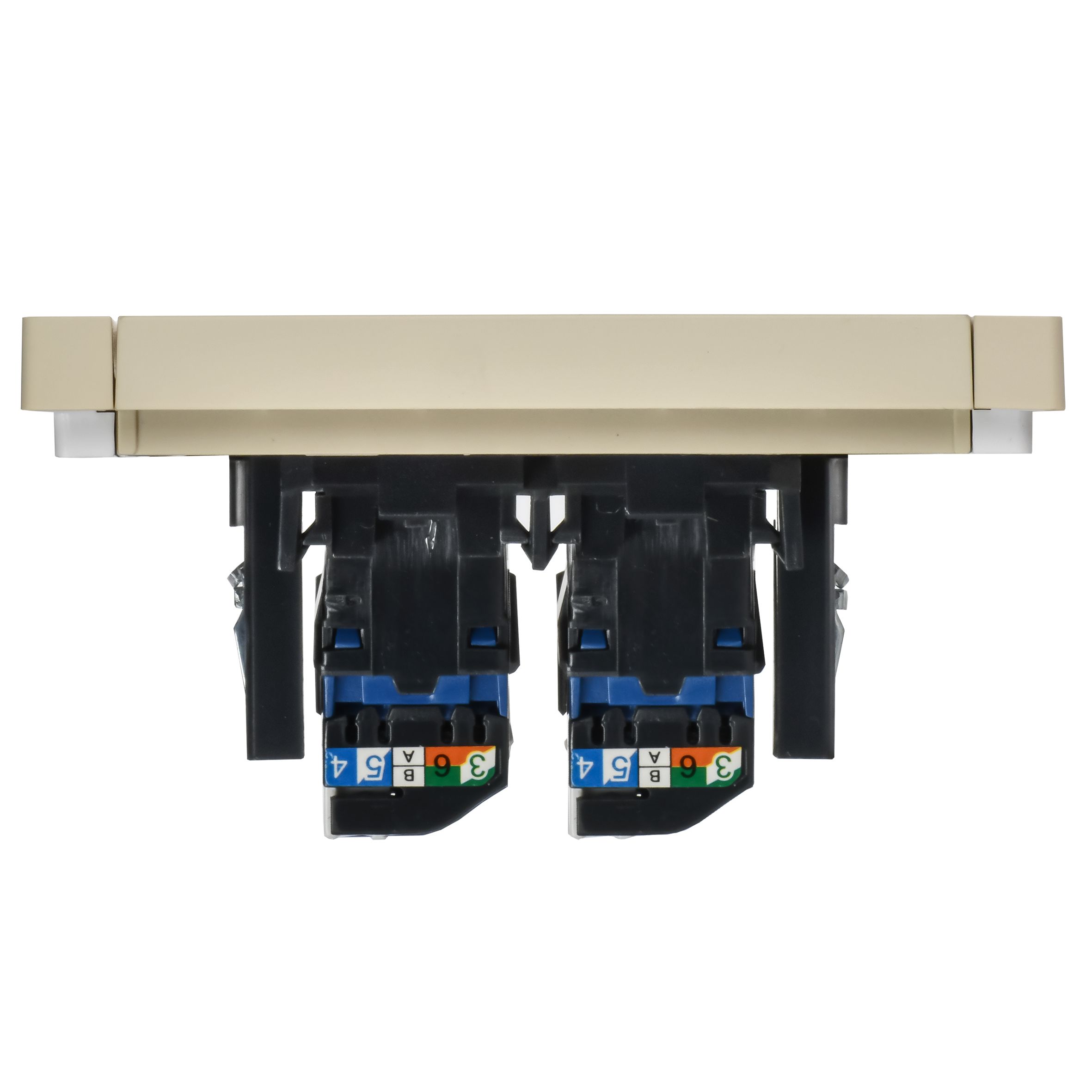 FORTE&PIANO Розетка компьютерная двойная RJ45 кат.6 FP434 ваниль IEK — фото