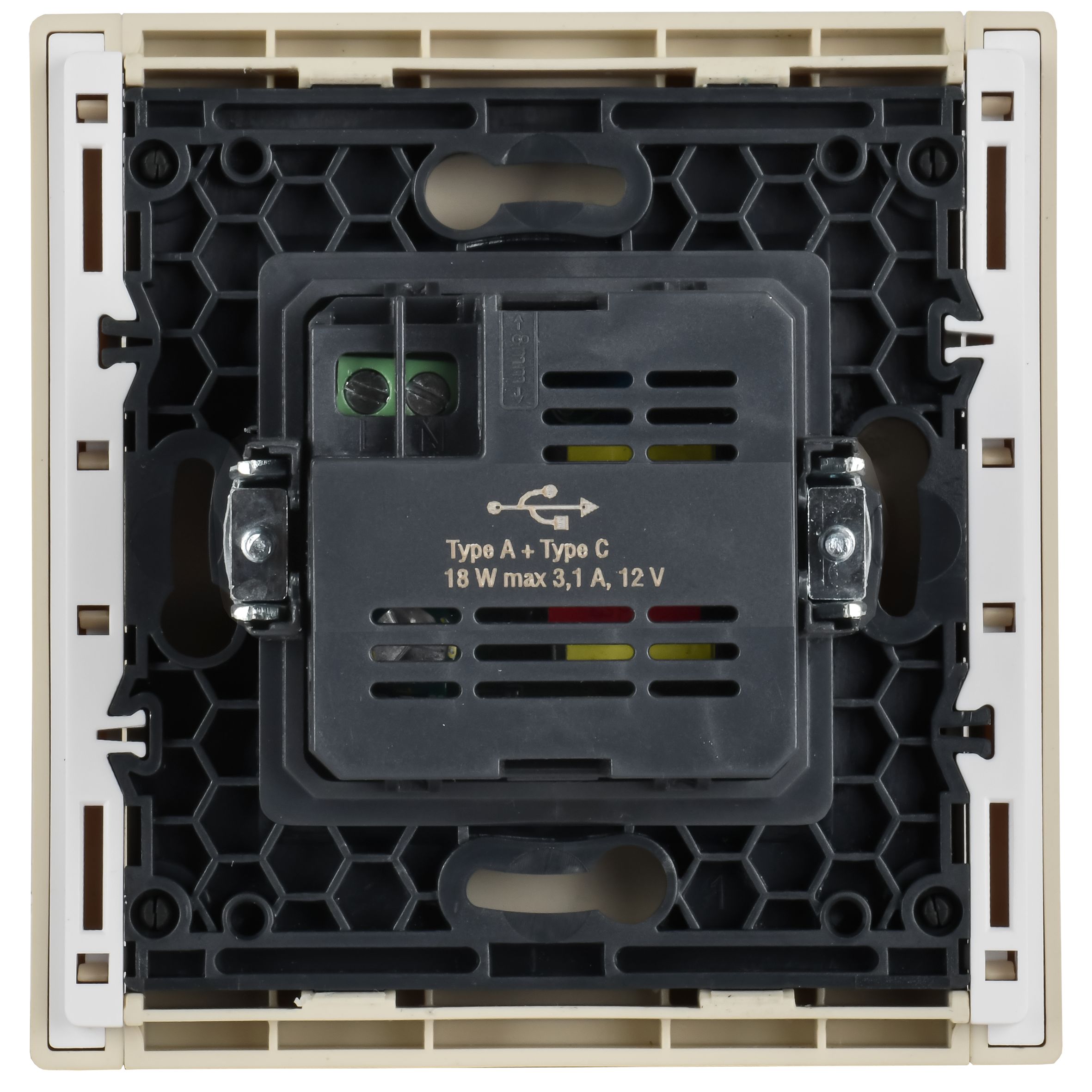 FORTE&PIANO Розетка USB A+C 18Вт FP451 ваниль IEK — фото