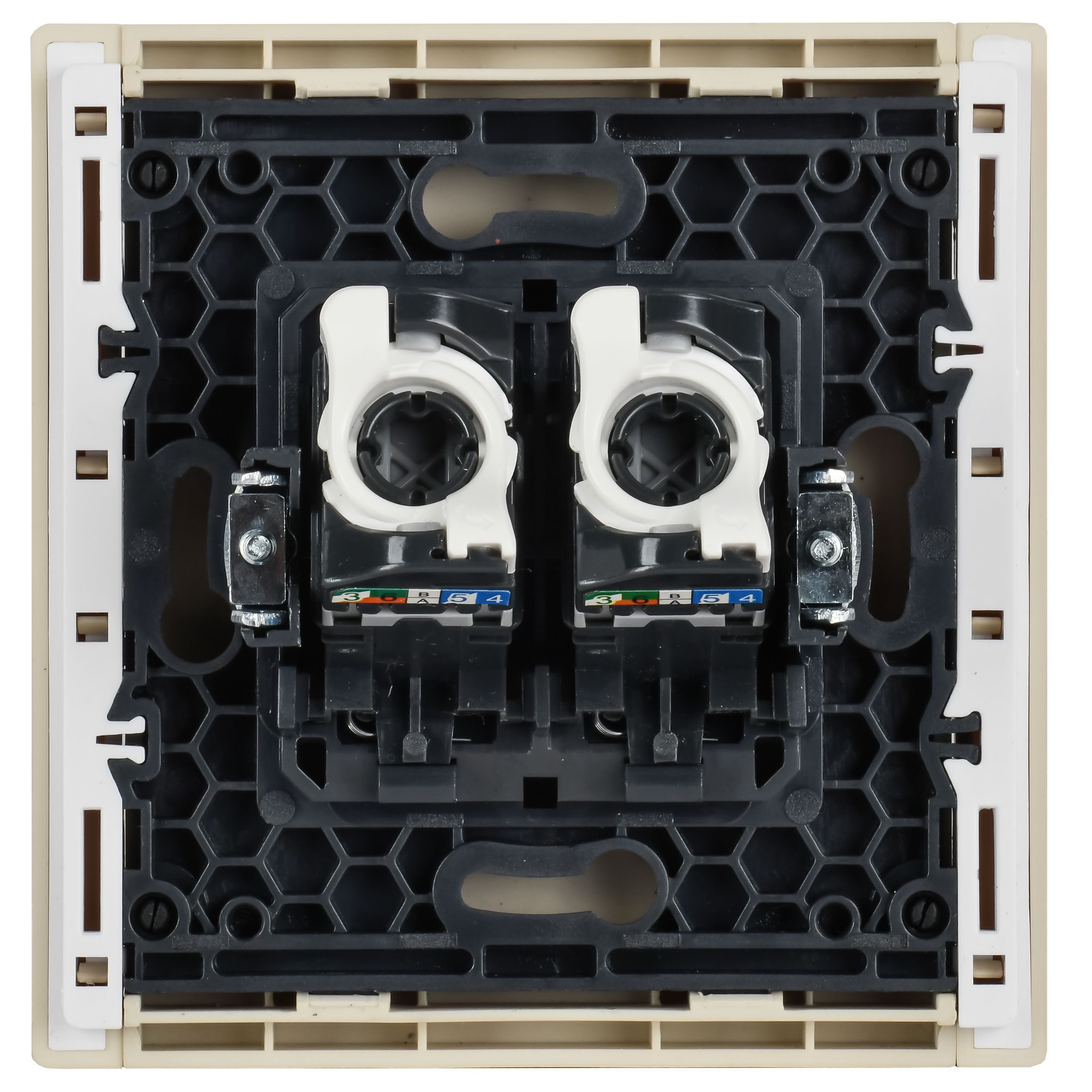 FORTE&PIANO Розетка компьютерная двойная RJ45 кат.5E FP433 ваниль IEK — фото