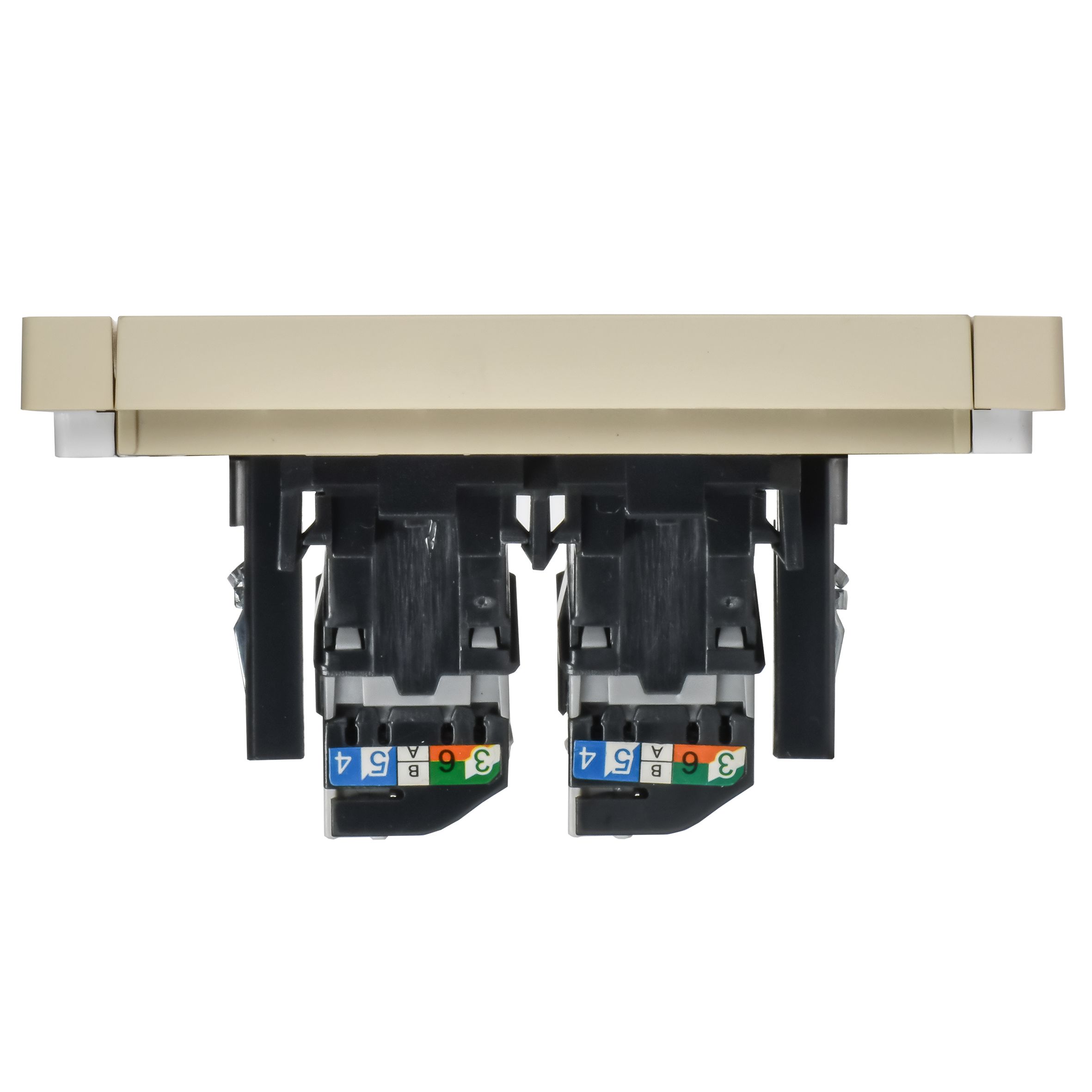 FORTE&PIANO Розетка компьютерная двойная RJ45 кат.5E FP433 ваниль IEK — фото
