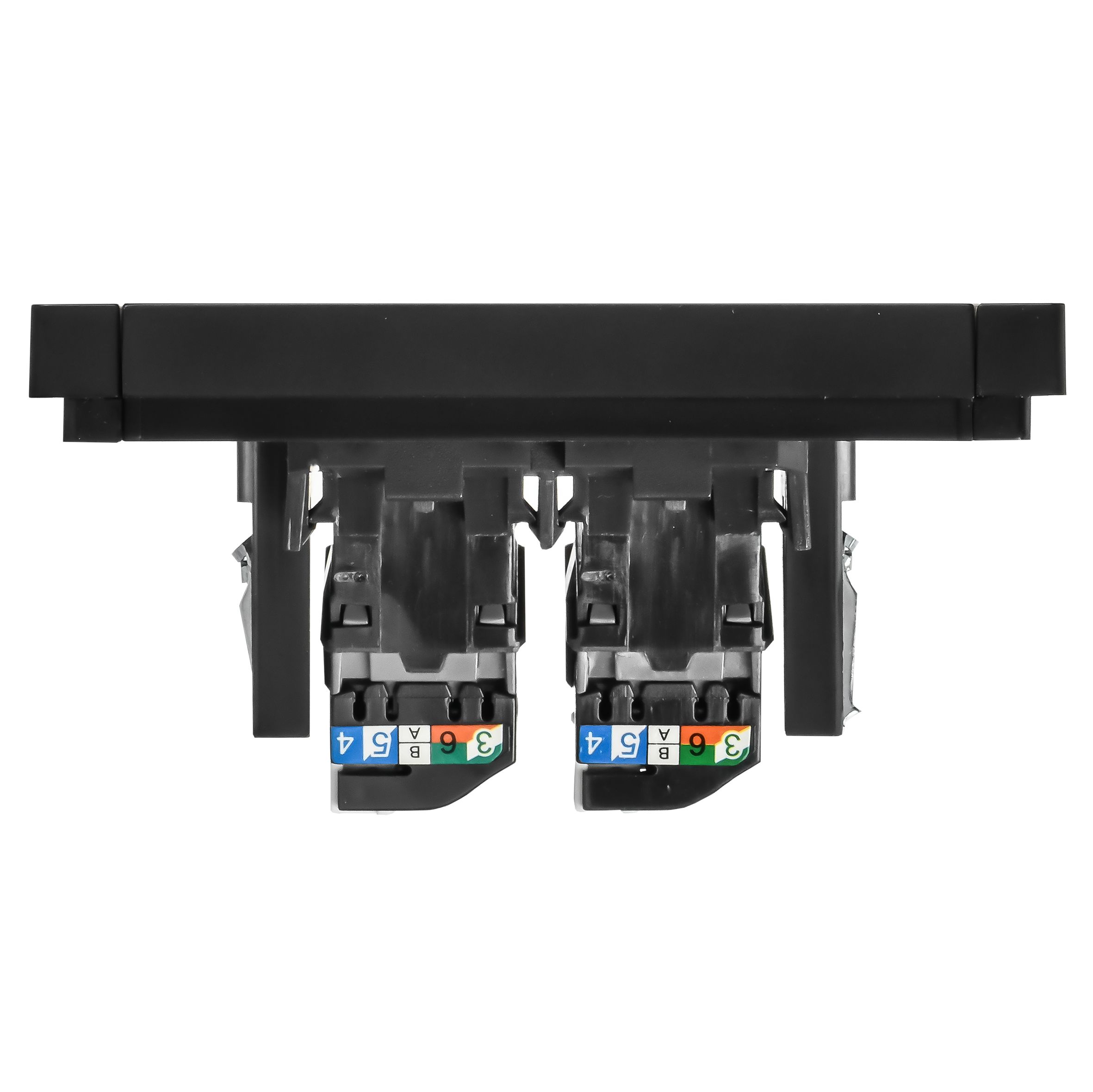 FORTE&PIANO Розетка компьютерная двойная RJ45 кат.5E FP133 черный IEK — фото