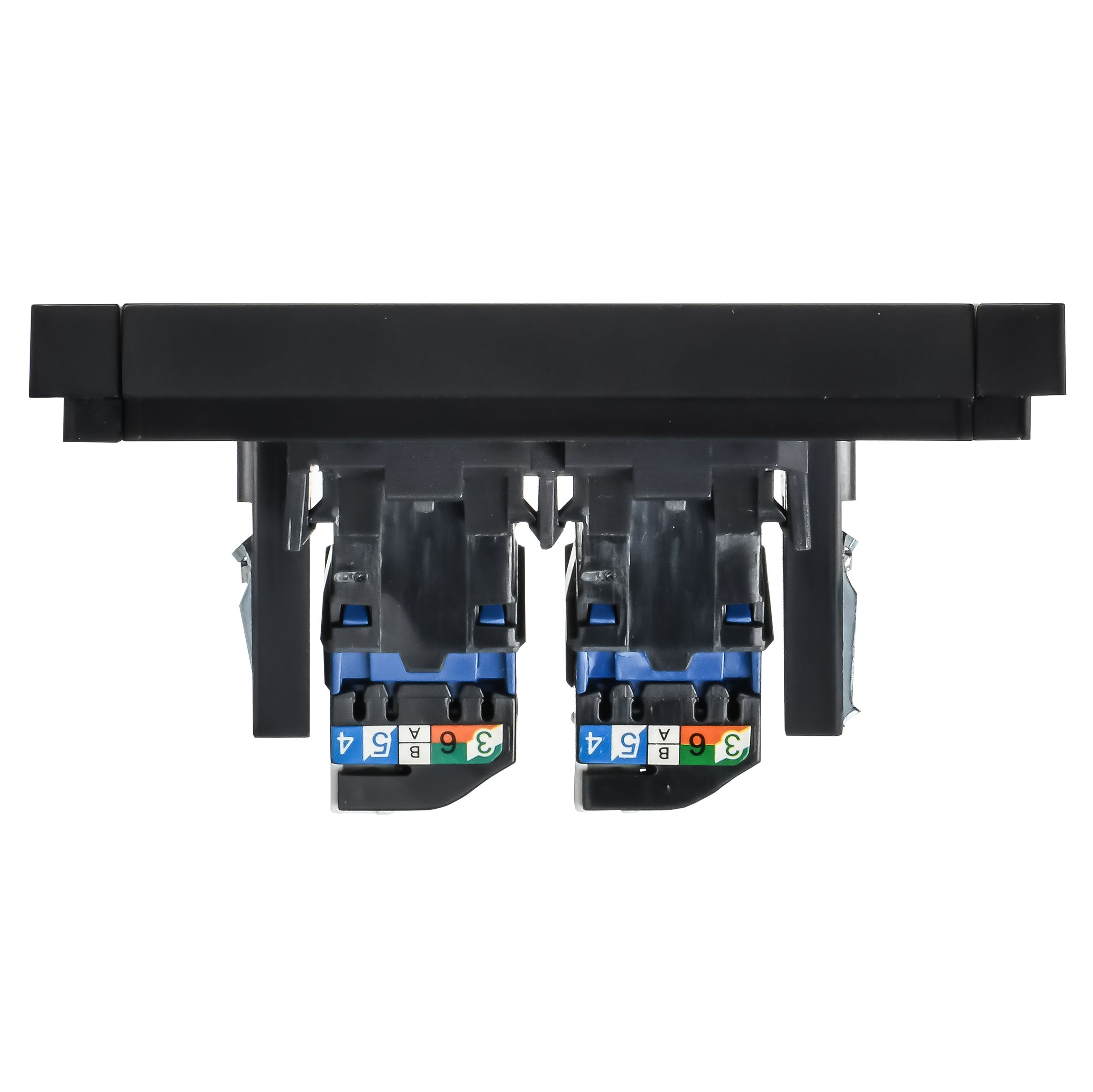 FORTE&PIANO Розетка компьютерная двойная RJ45 кат.6 FP134 черный IEK — фото