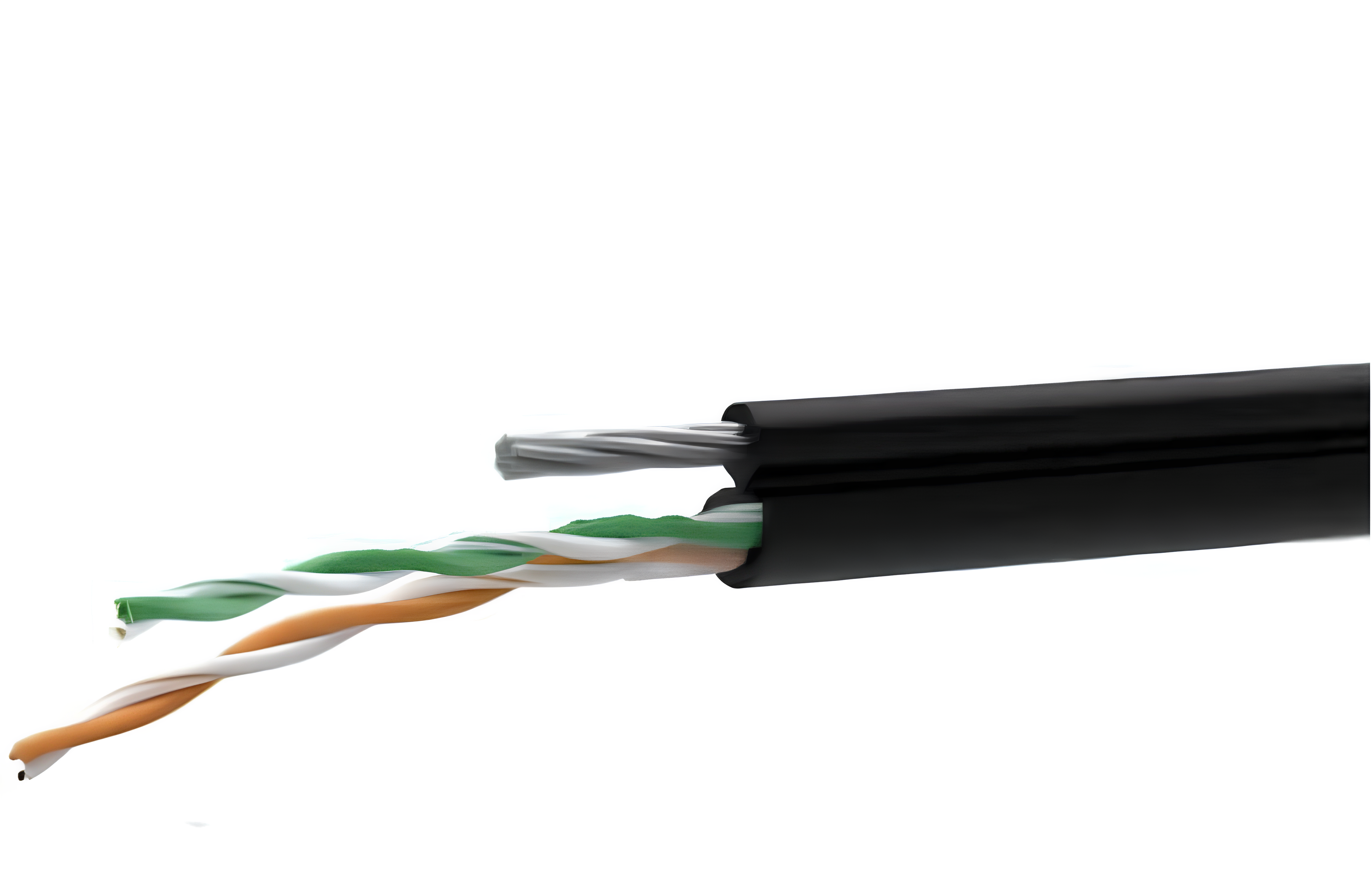 Кабель UTP  2PR  24AWG  2х2х0,51 CAT5e  305м Cu Outdoor (PE) + ТРОС Skynet Premium — фото