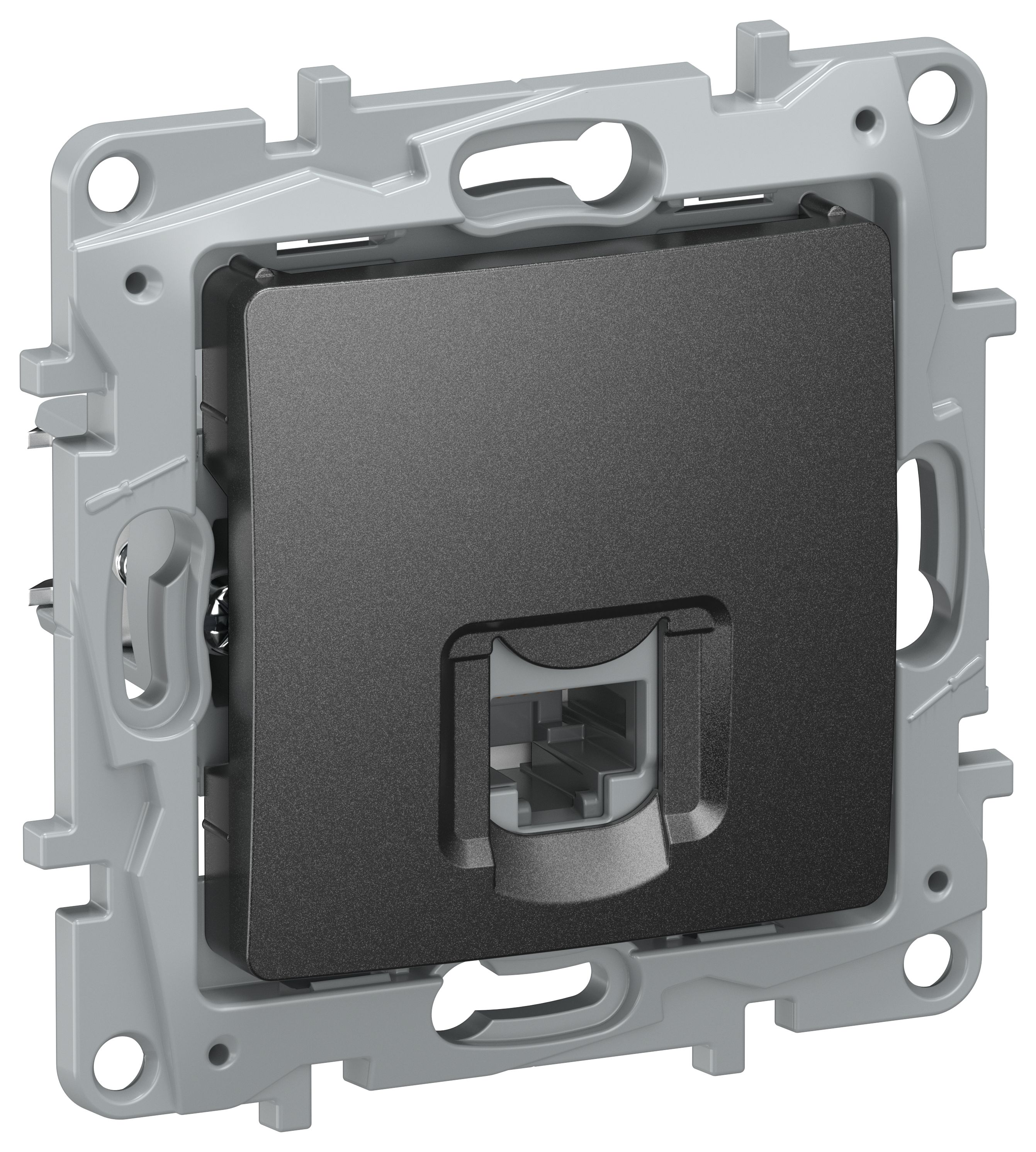 IEKETIKA Розетка компьютерная RJ45 категория 6 UTP 6726531 антрацит IEK