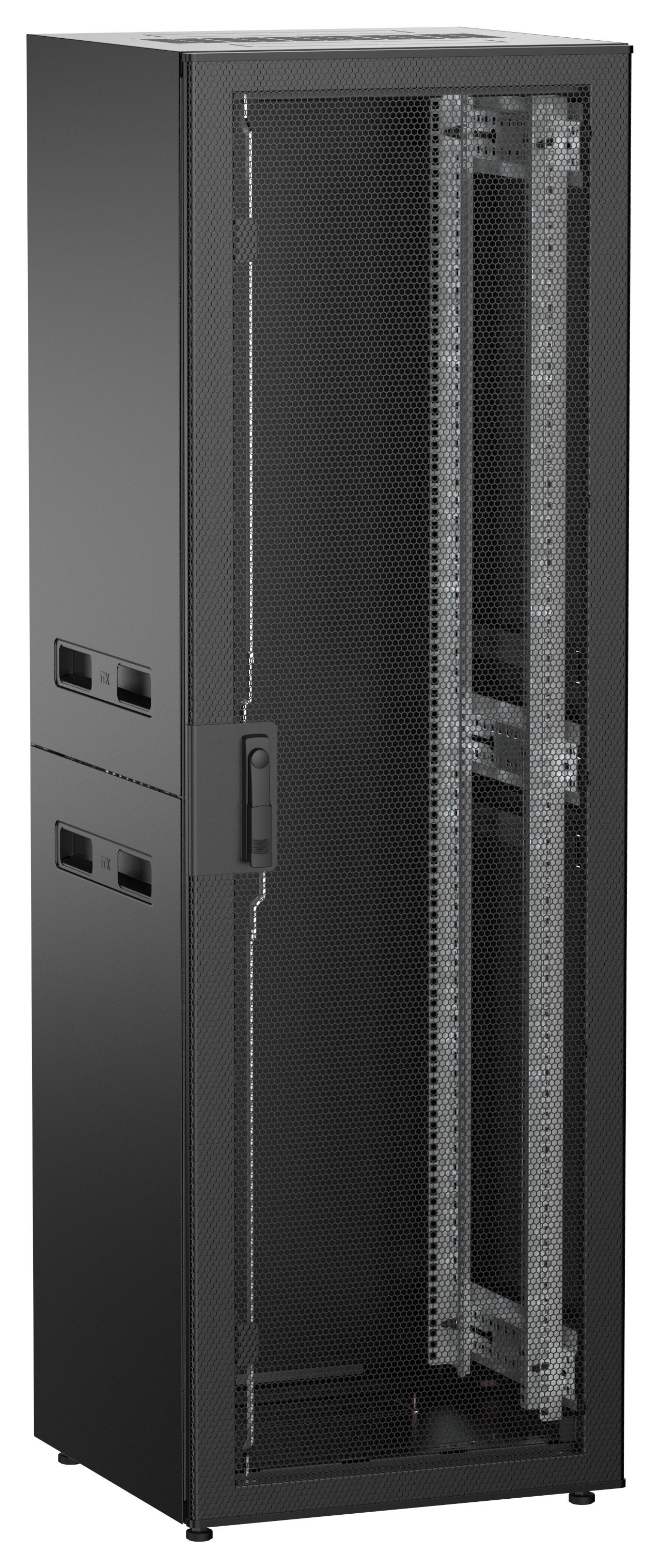 ITK UNITBOX N Шкаф сетевой 19" напольный 38U 600х600мм перфорированная передняя дверь черный