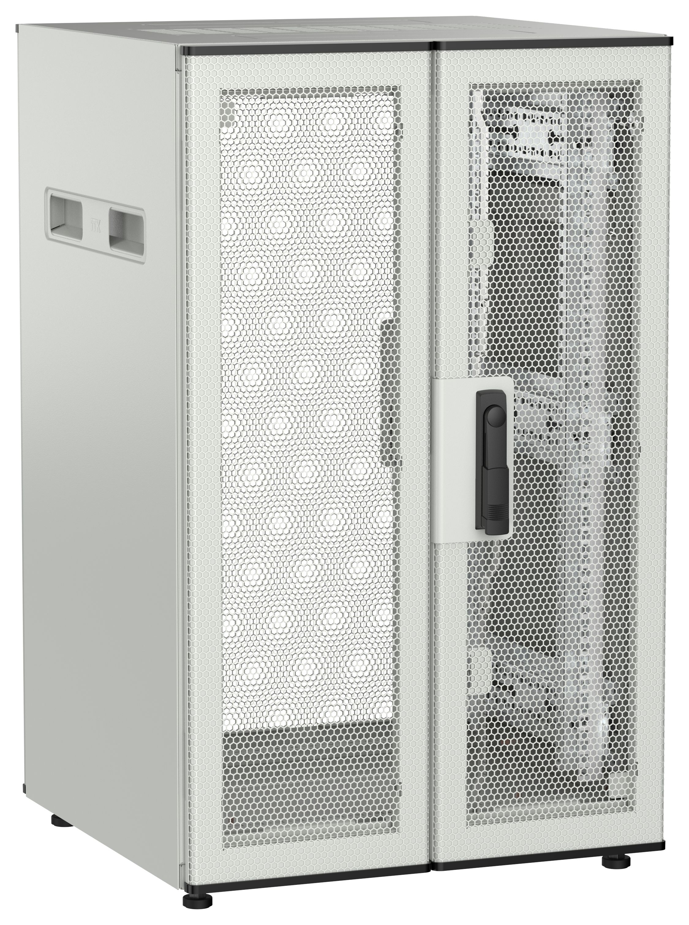 ITK UNITBOX N Шкаф сетевой 19" напольный 18U 600х600мм двери перфорированная металлическая двустворчатая перфорированная серый