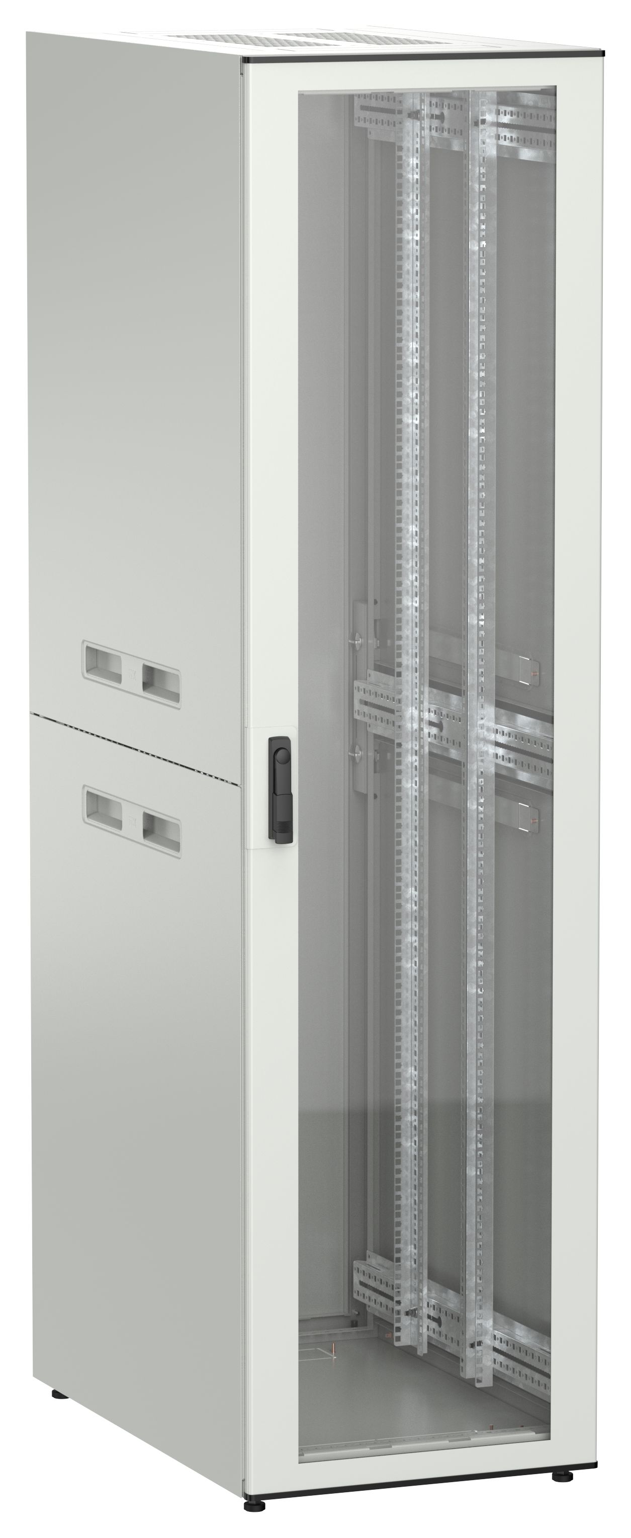 ITK UNITBOX N Шкаф сетевой 19" напольный 47U 600х1000мм стеклянная передняя дверь серый