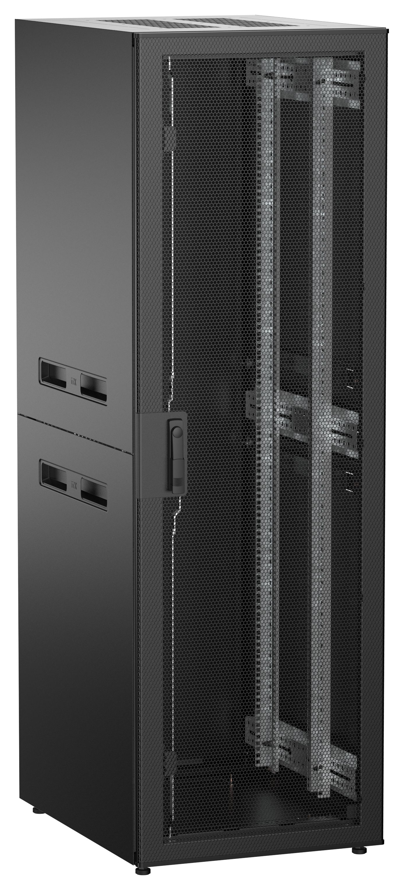 ITK UNITBOX N Шкаф сетевой 19" напольный 38U 600х800мм перфорированная передняя дверь черный