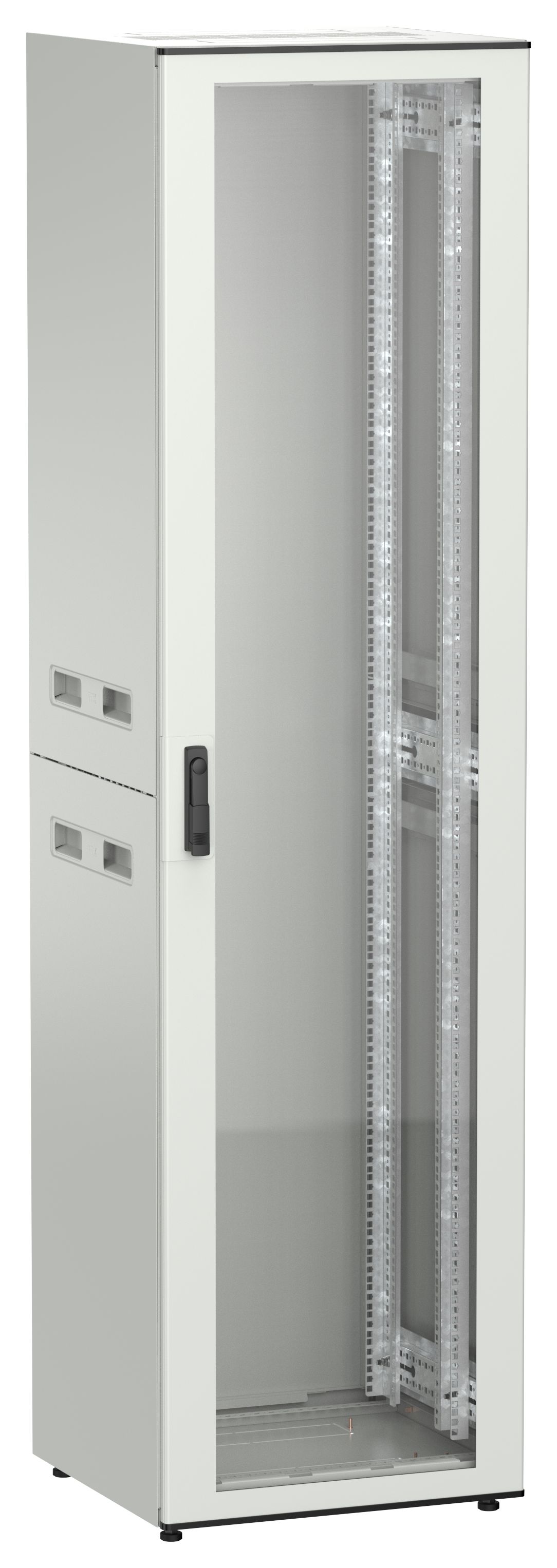 ITK UNITBOX N Шкаф сетевой 19" напольный 47U 600х600мм стеклянная передняя дверь серый