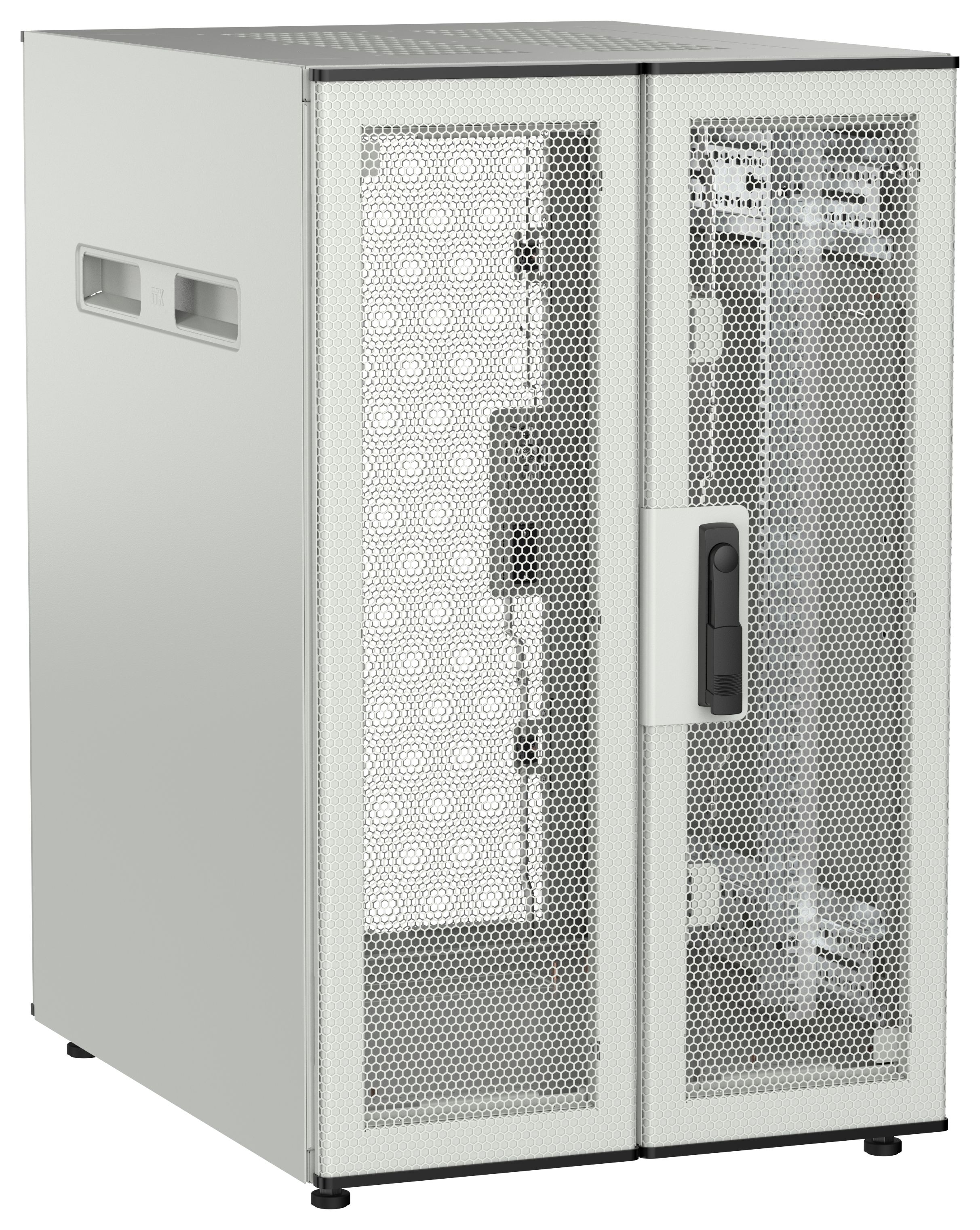 ITK UNITBOX N Шкаф сетевой 19" напольный 18U 600х800мм двери перфорированная металлическая двустворчатая перфорированная серый