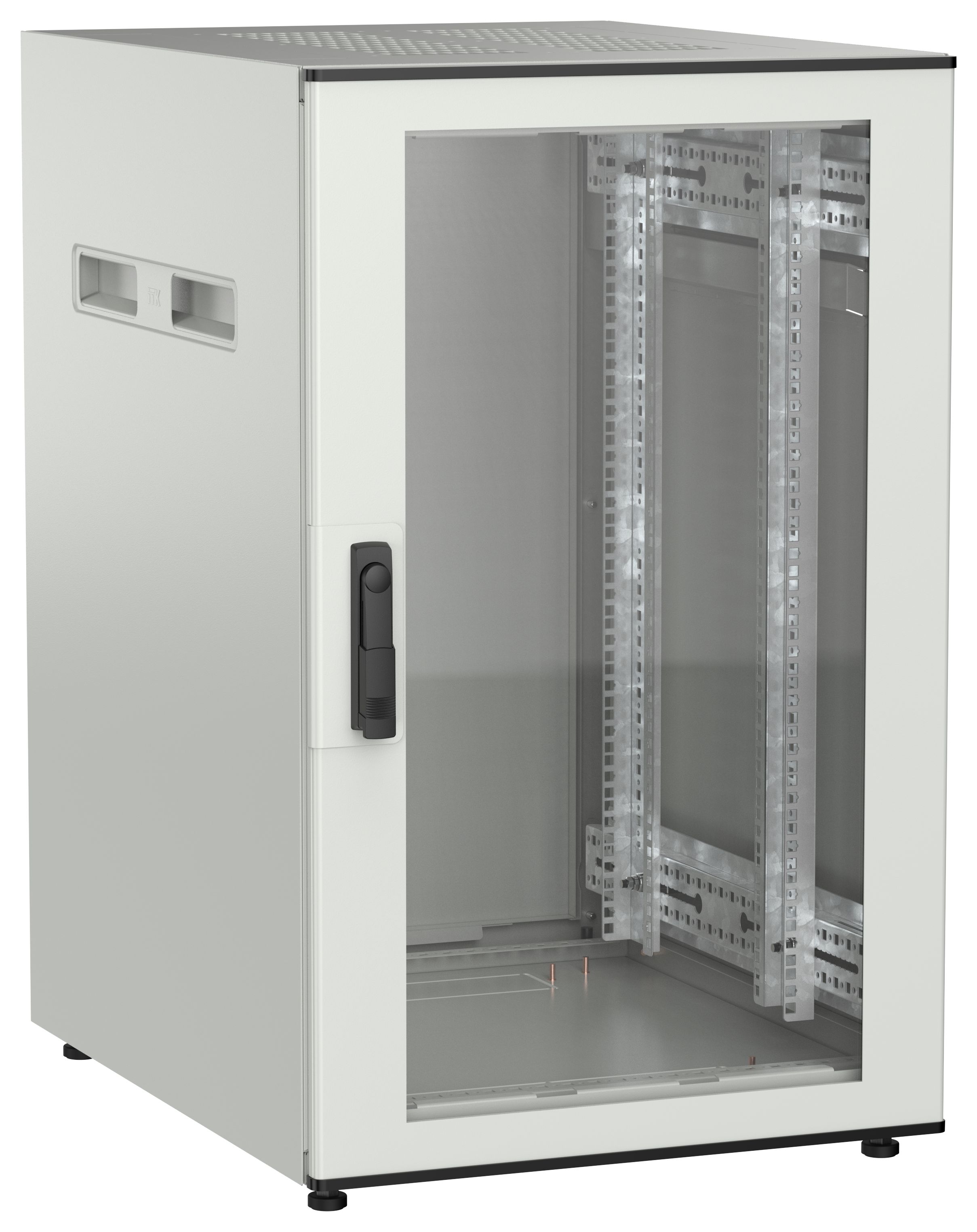 ITK UNITBOX N Шкаф сетевой 19" напольный 18U 600х800мм стеклянная передняя дверь серый