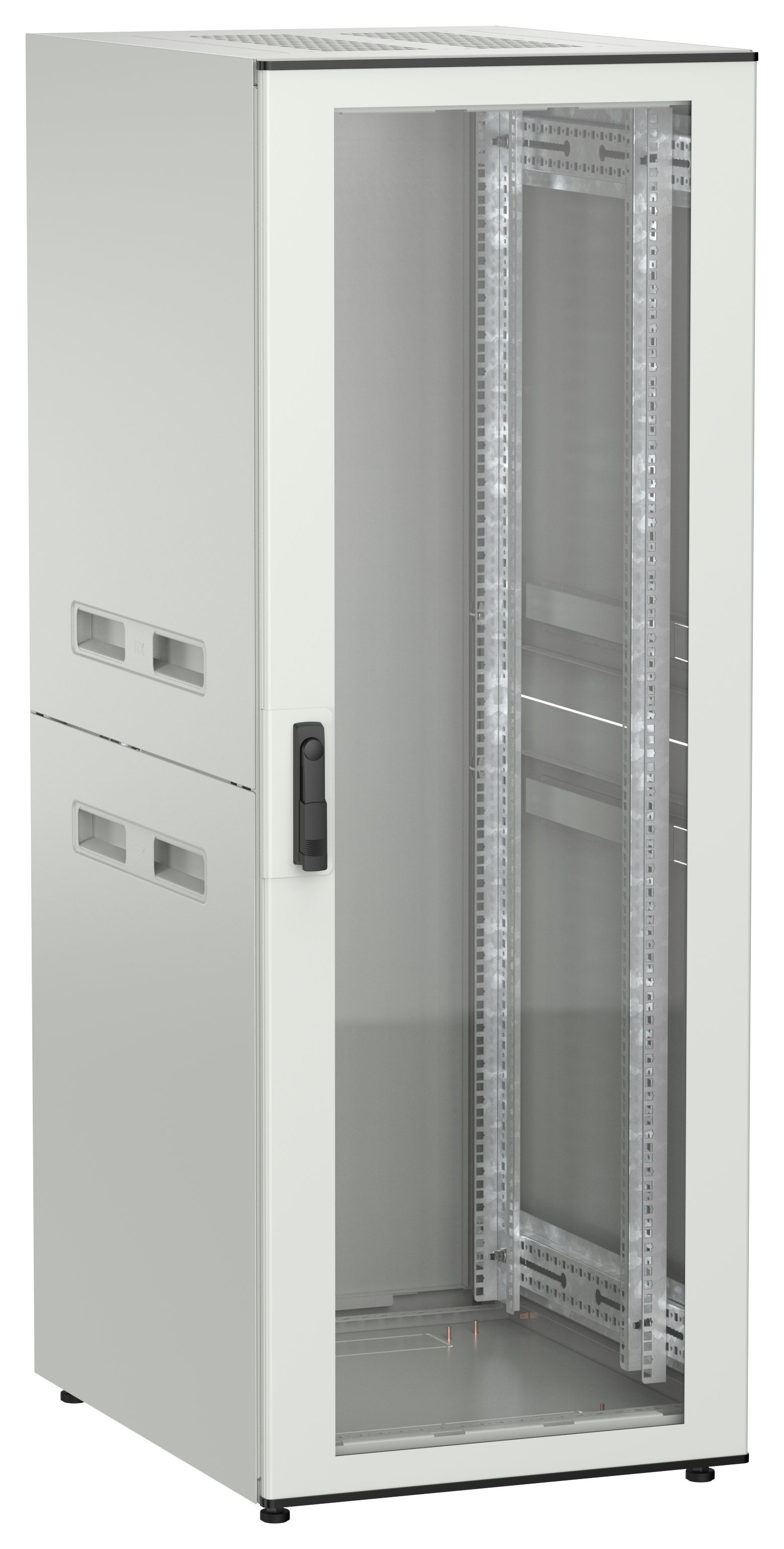ITK UNITBOX N Шкаф сетевой 19" напольный 33U 600х800мм стеклянная передняя дверь серый