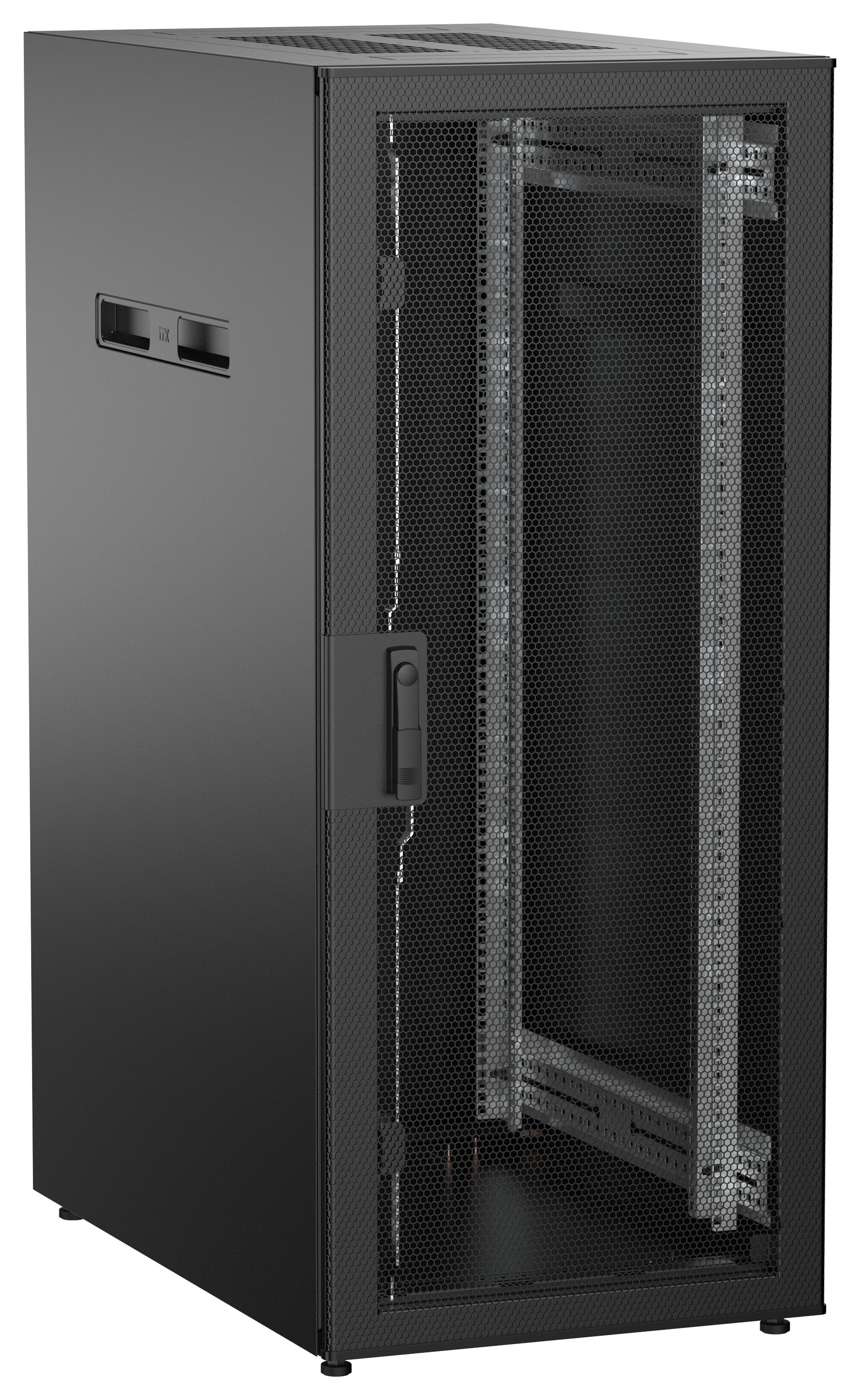 ITK UNITBOX N Шкаф сетевой 19" напольный 28U 600х1000мм перфорированная передняя дверь черный