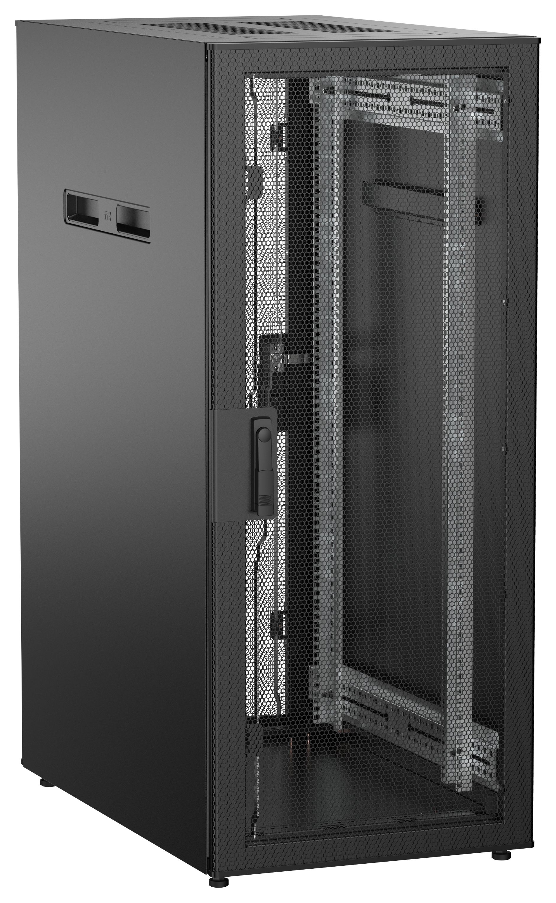 ITK UNITBOX N Шкаф сетевой 19" напольный 28U 600х1000мм перфорированные двери черный