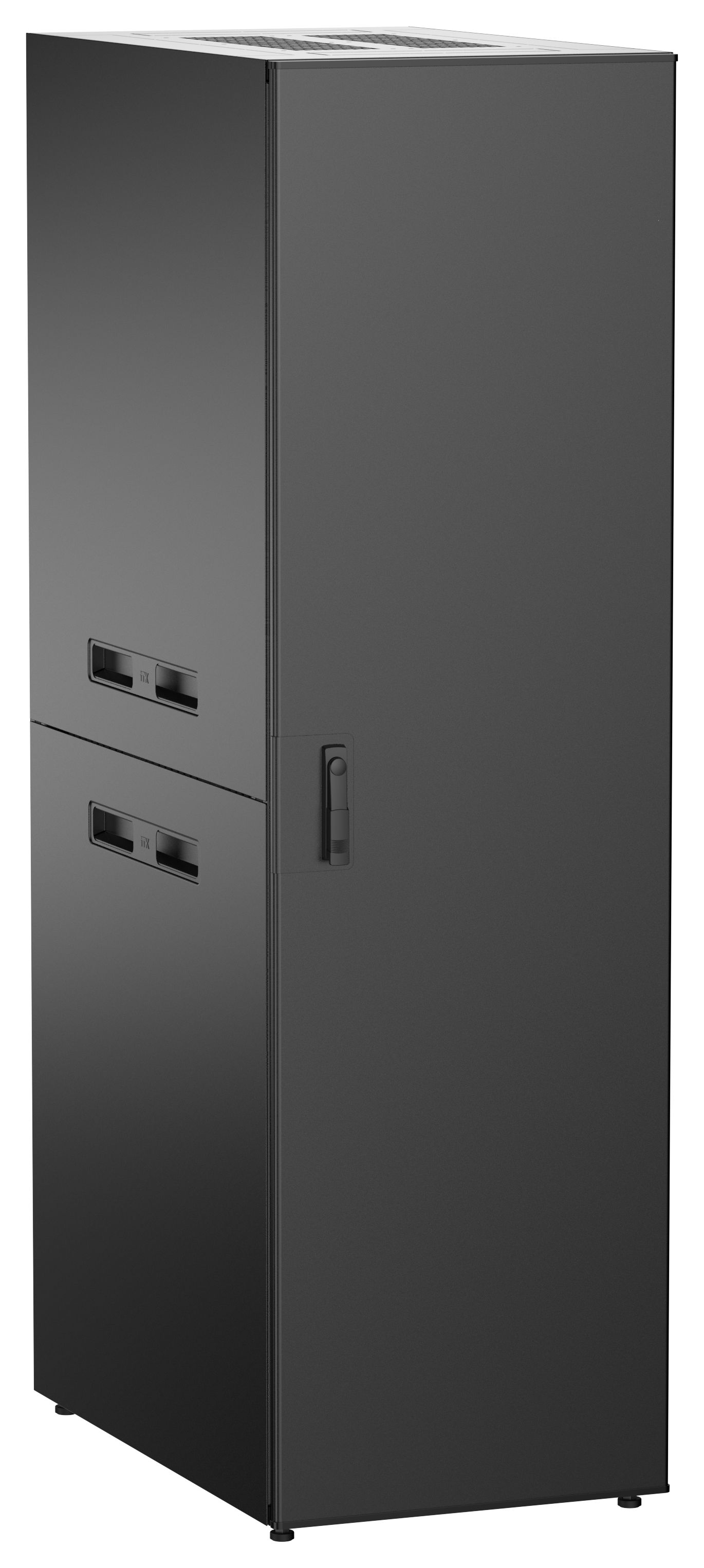 ITK UNITBOX N Шкаф сетевой 19" напольный 42U 600х1000мм металлическая передняя дверь черный