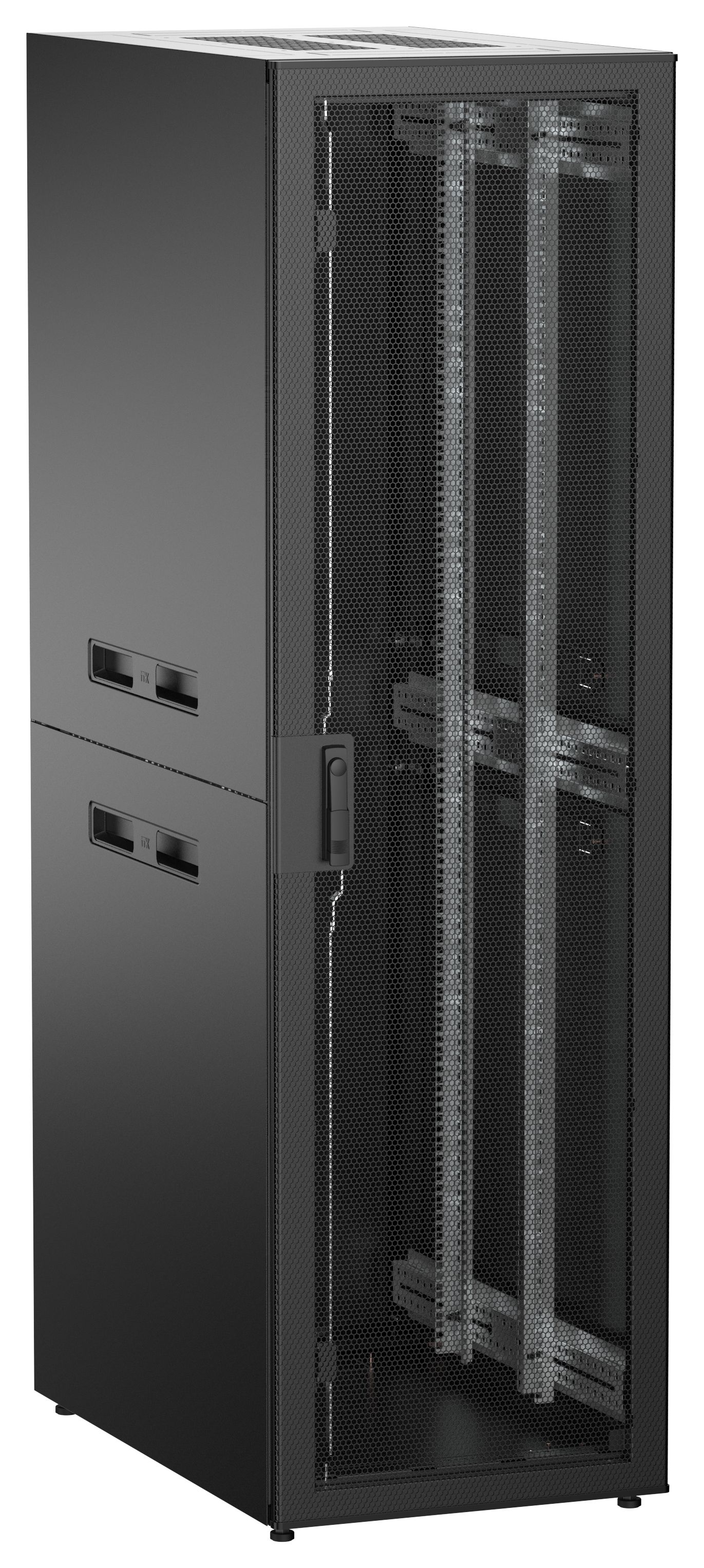 ITK UNITBOX N Шкаф сетевой 19" напольный 42U 600х1000мм перфорированная передняя дверь черный