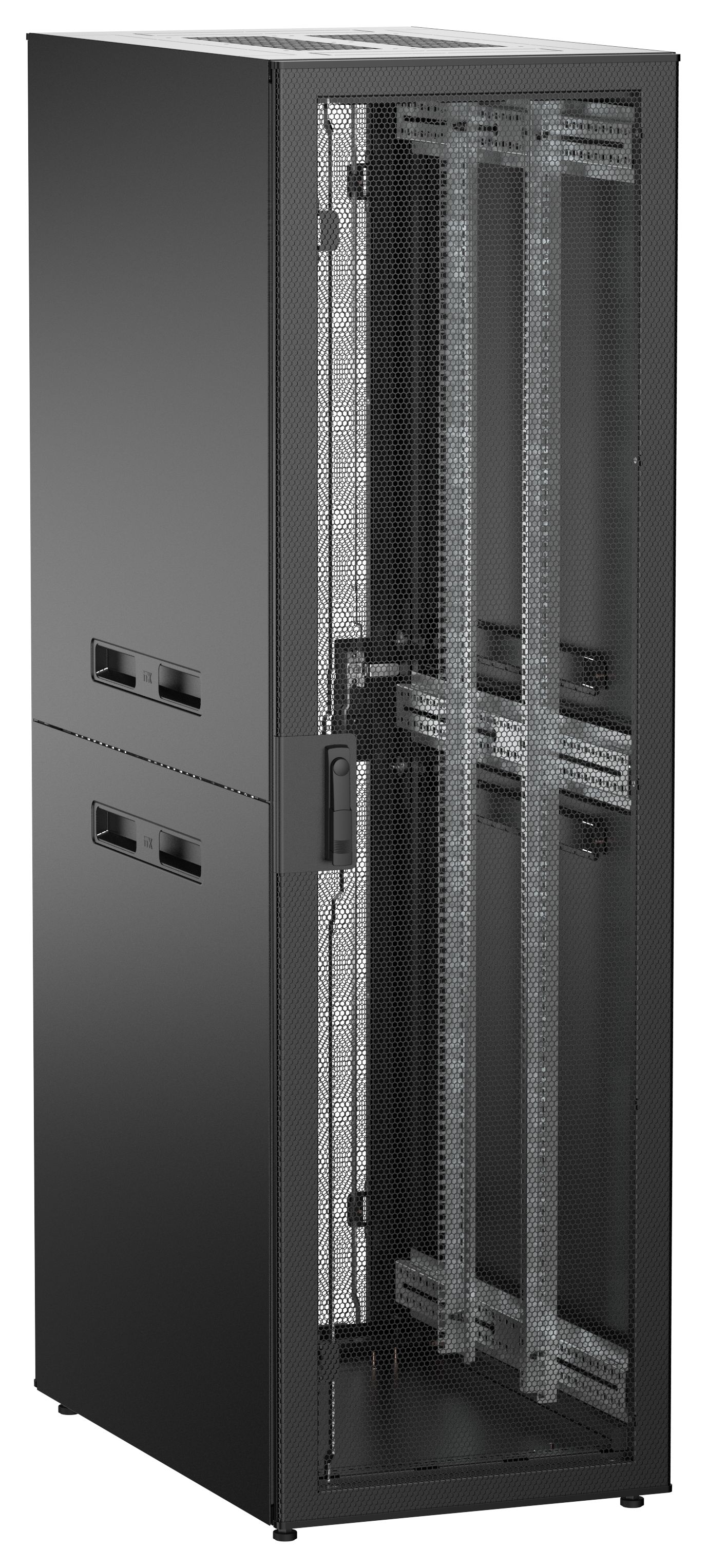 ITK UNITBOX N Шкаф сетевой 19" напольный 42U 600х1000мм перфорированные двери черный