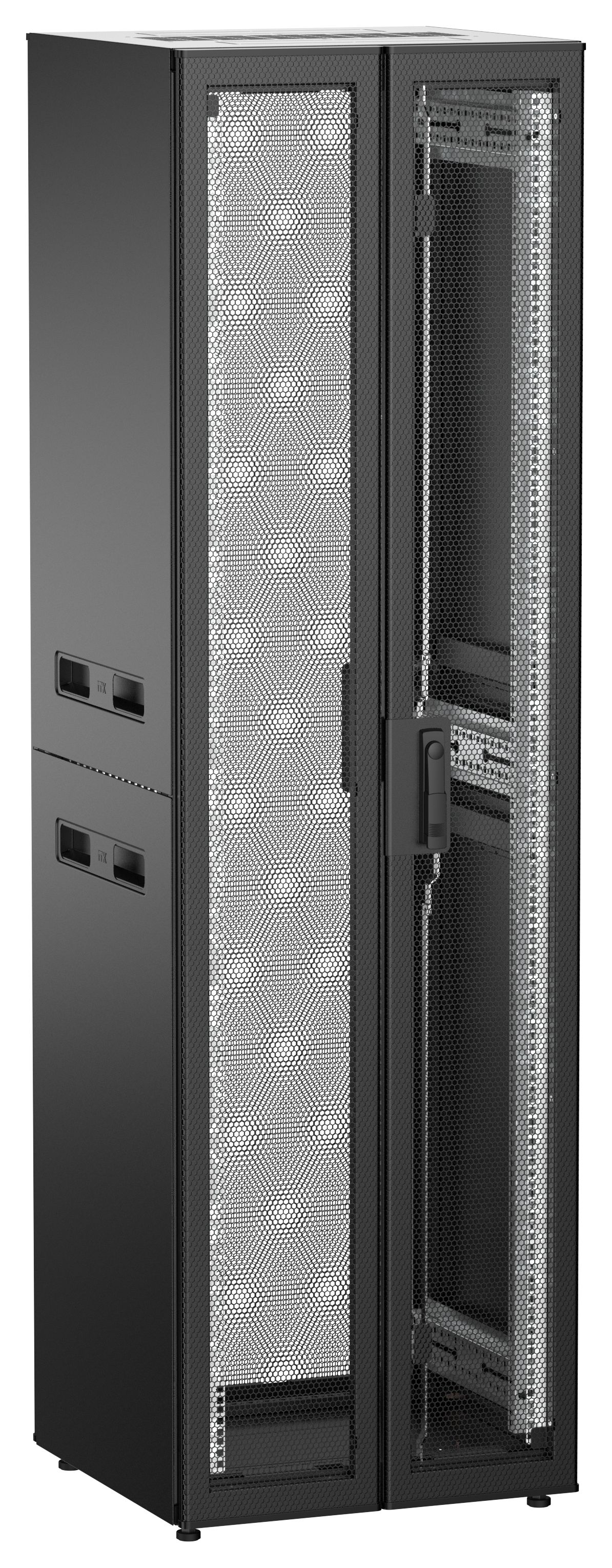 ITK UNITBOX N Шкаф сетевой 19" напольный 42U 600х600мм двери перфорированная металлическая двустворчатая перфорированная черный