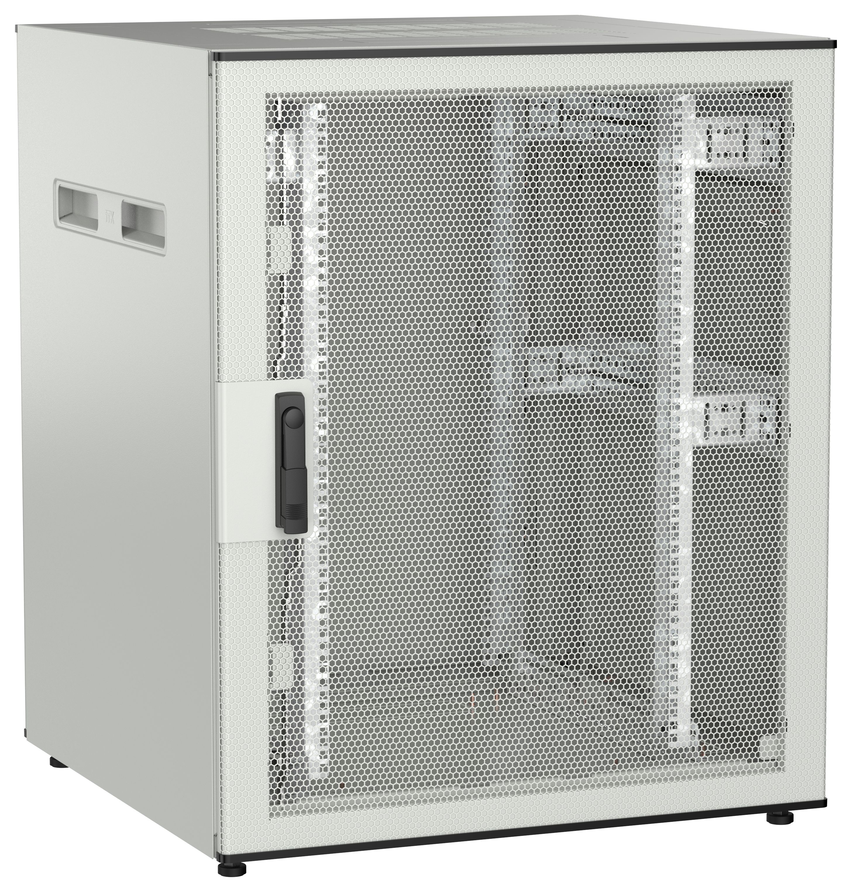 ITK UNITBOX N Шкаф сетевой 19" напольный 18U 800х800мм перфорированная передняя дверь задняя металлическая серый