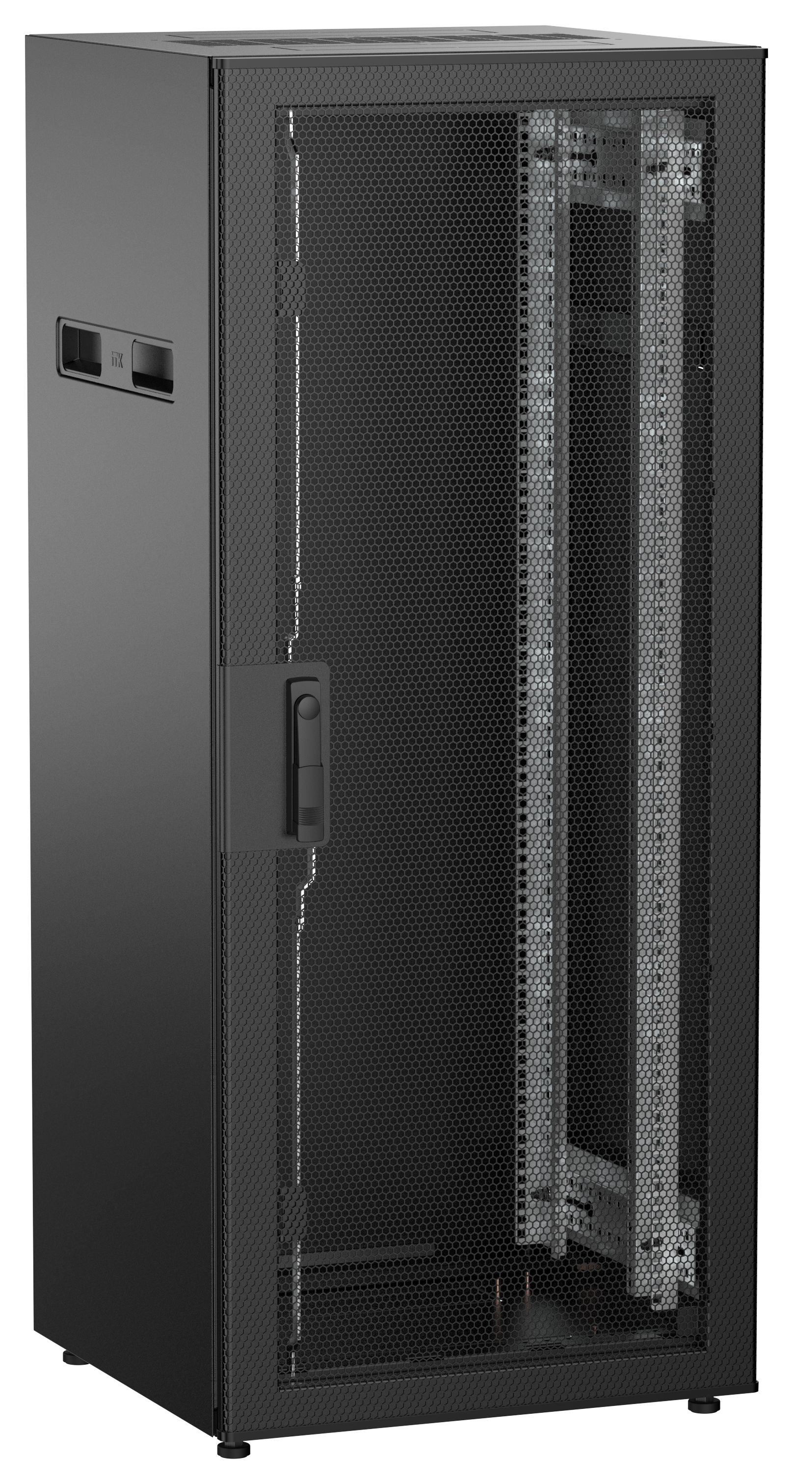 ITK UNITBOX N Шкаф сетевой 19" напольный 28U 600х600мм перфорированная передняя дверь черный