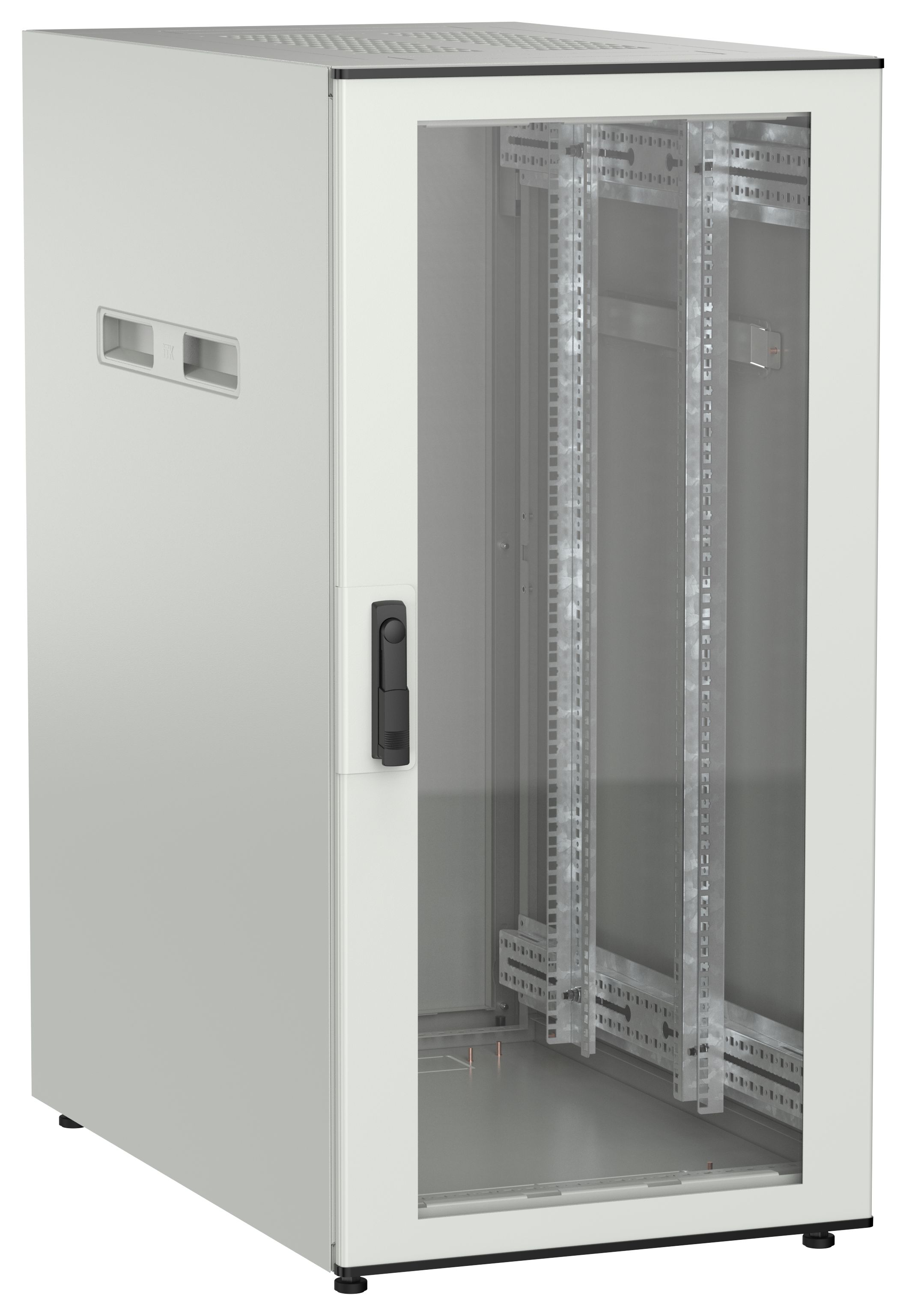 ITK UNITBOX N Шкаф сетевой 19" напольный 24U 600х1000мм стеклянная передняя дверь серый