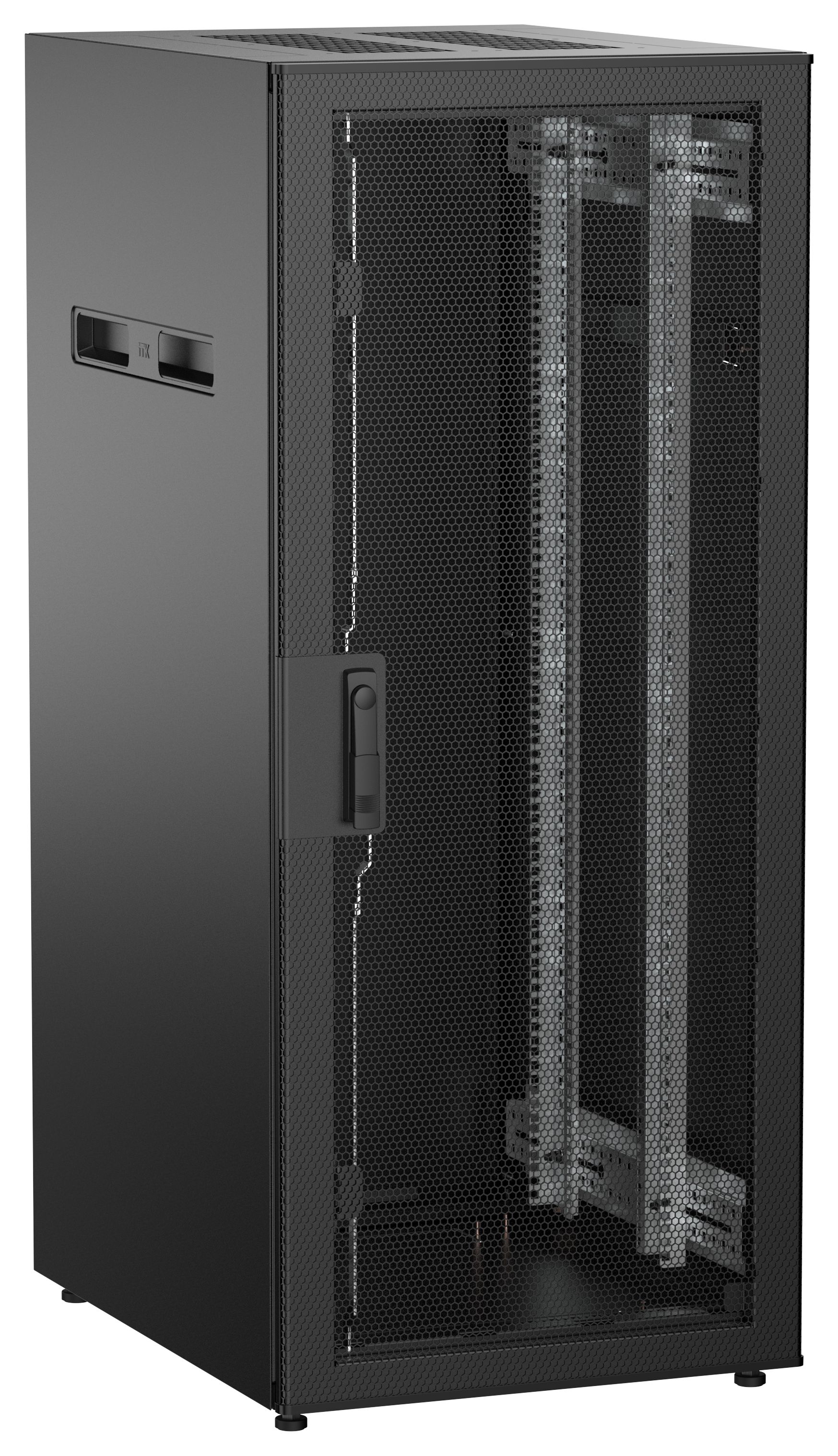 ITK UNITBOX N Шкаф сетевой 19" напольный 28U 600х800мм перфорированная передняя дверь черный