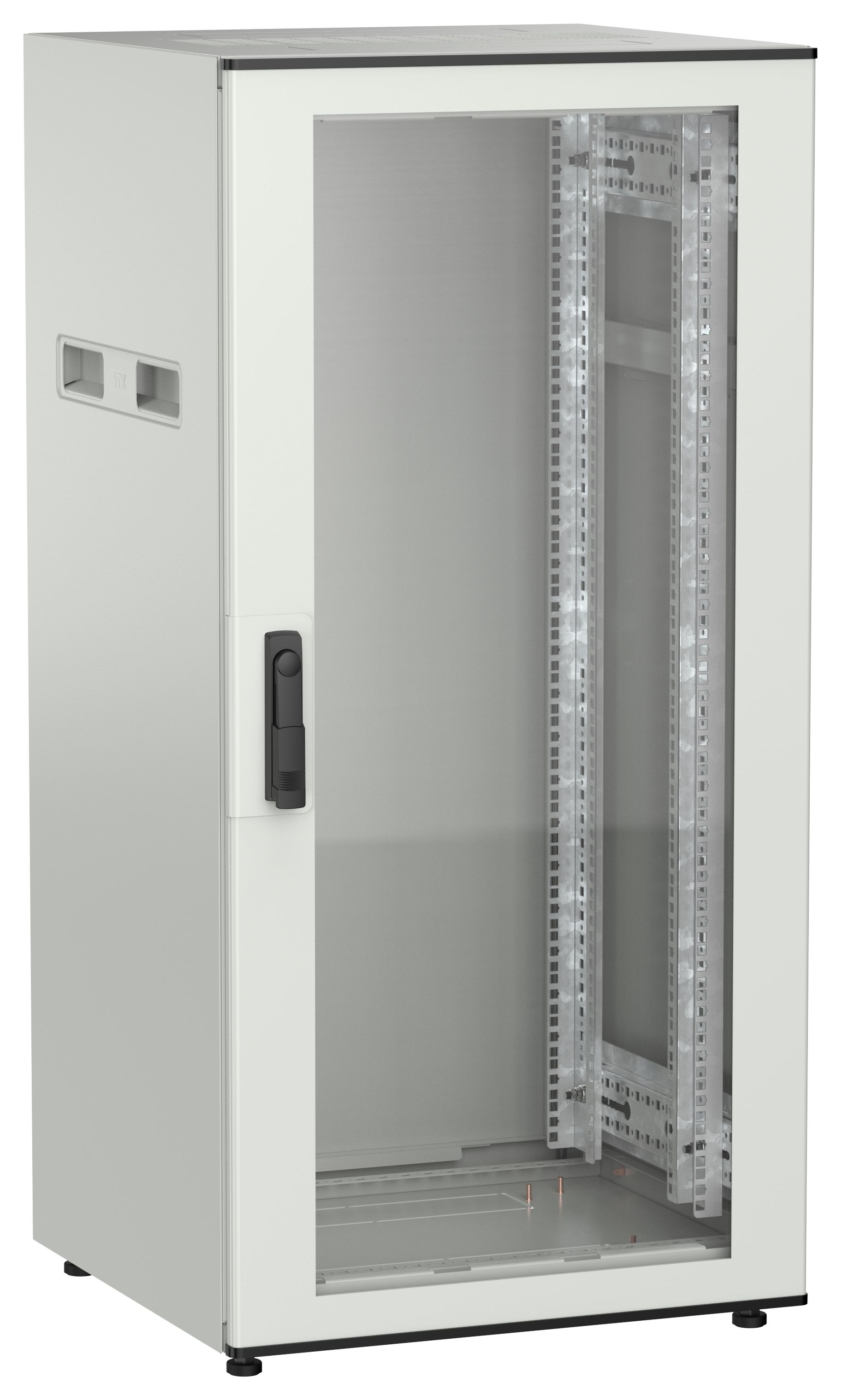 ITK UNITBOX N Шкаф сетевой 19" напольный 24U 600х600мм стеклянная передняя дверь серый