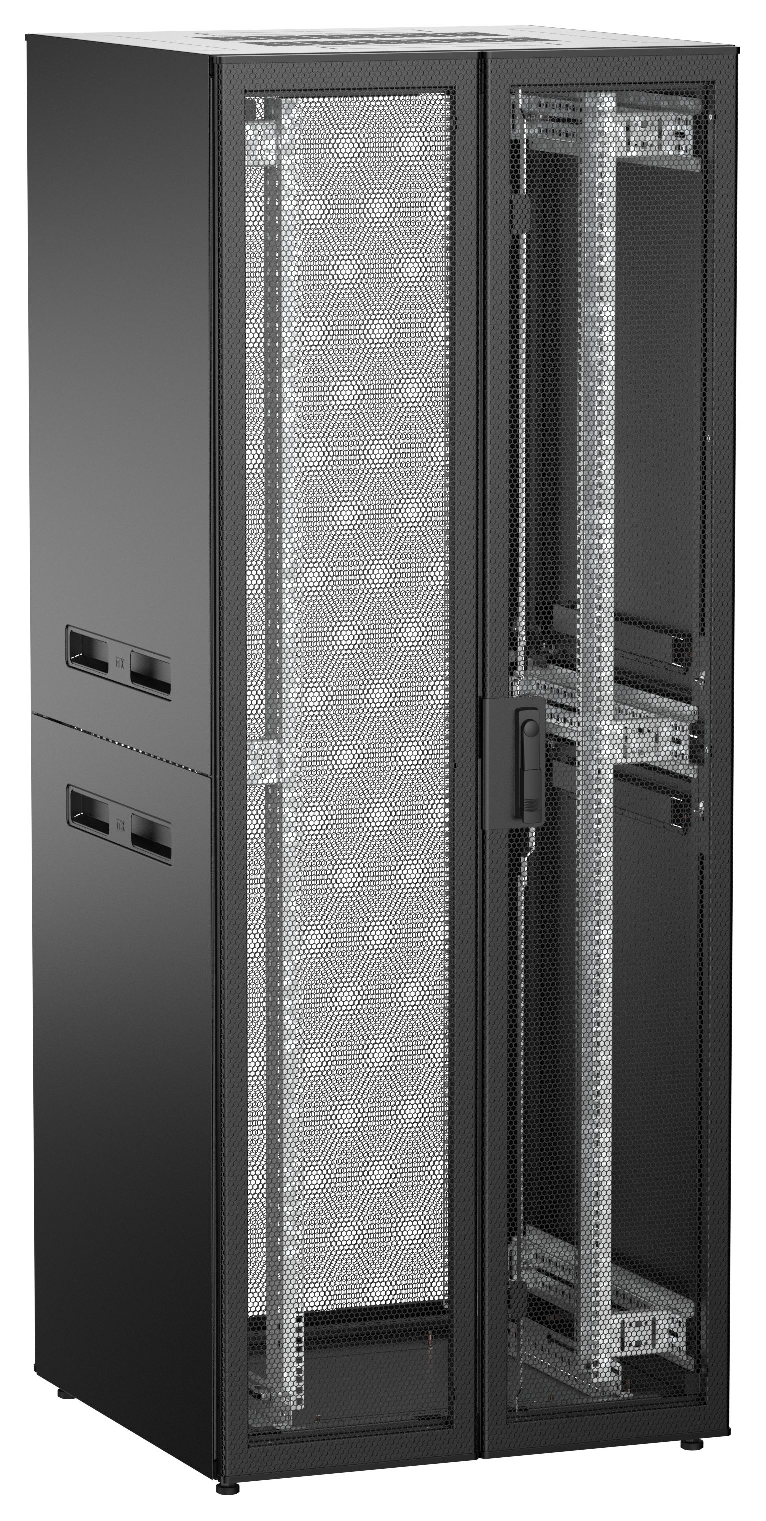 ITK UNITBOX N Шкаф сетевой 19" напольный 42U 800х800мм двери перфорированная металлическая двустворчатая перфорированная черный