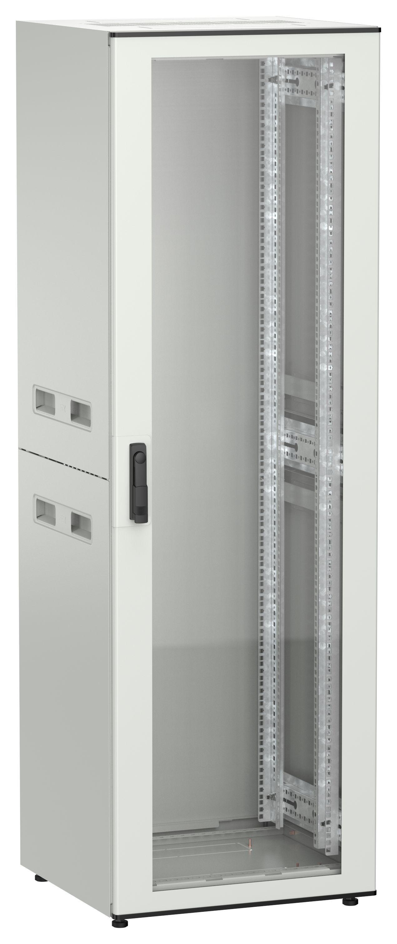 ITK UNITBOX N Шкаф сетевой 19" напольный 38U 600х600мм стеклянная передняя дверь серый