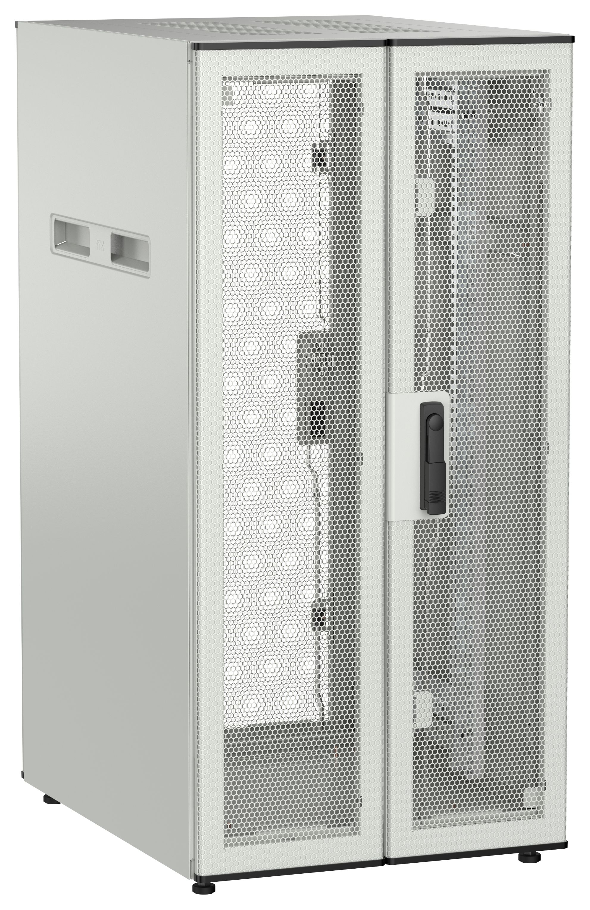 ITK UNITBOX N Шкаф сетевой 19" напольный 24U 600х800мм двери перфорированная металлическая двустворчатая перфорированная серый