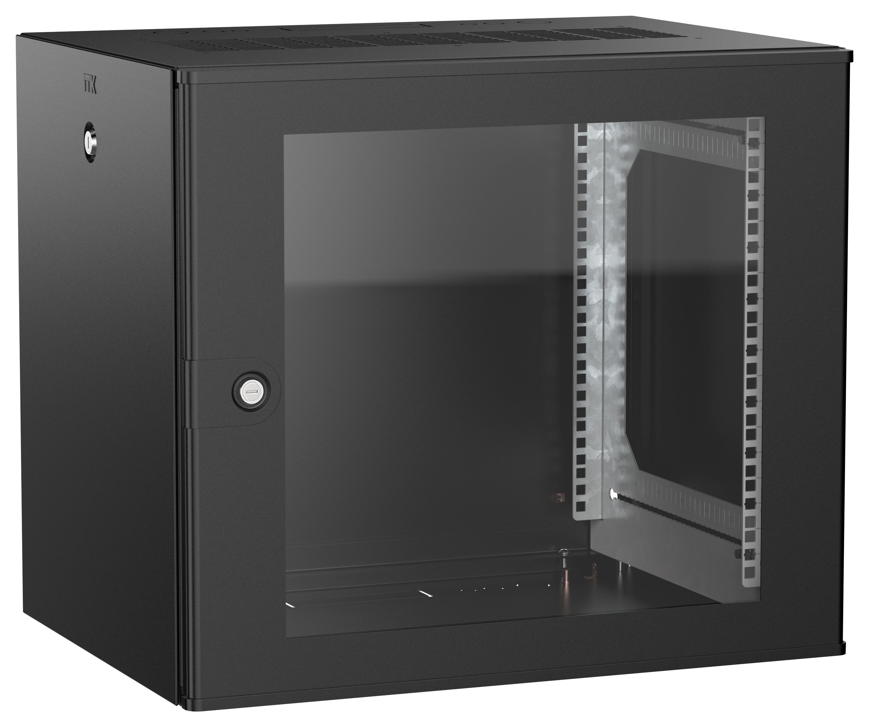 ITK UNITBOX W Шкаф настенный 9U 600х450мм дверь стеклянная черный