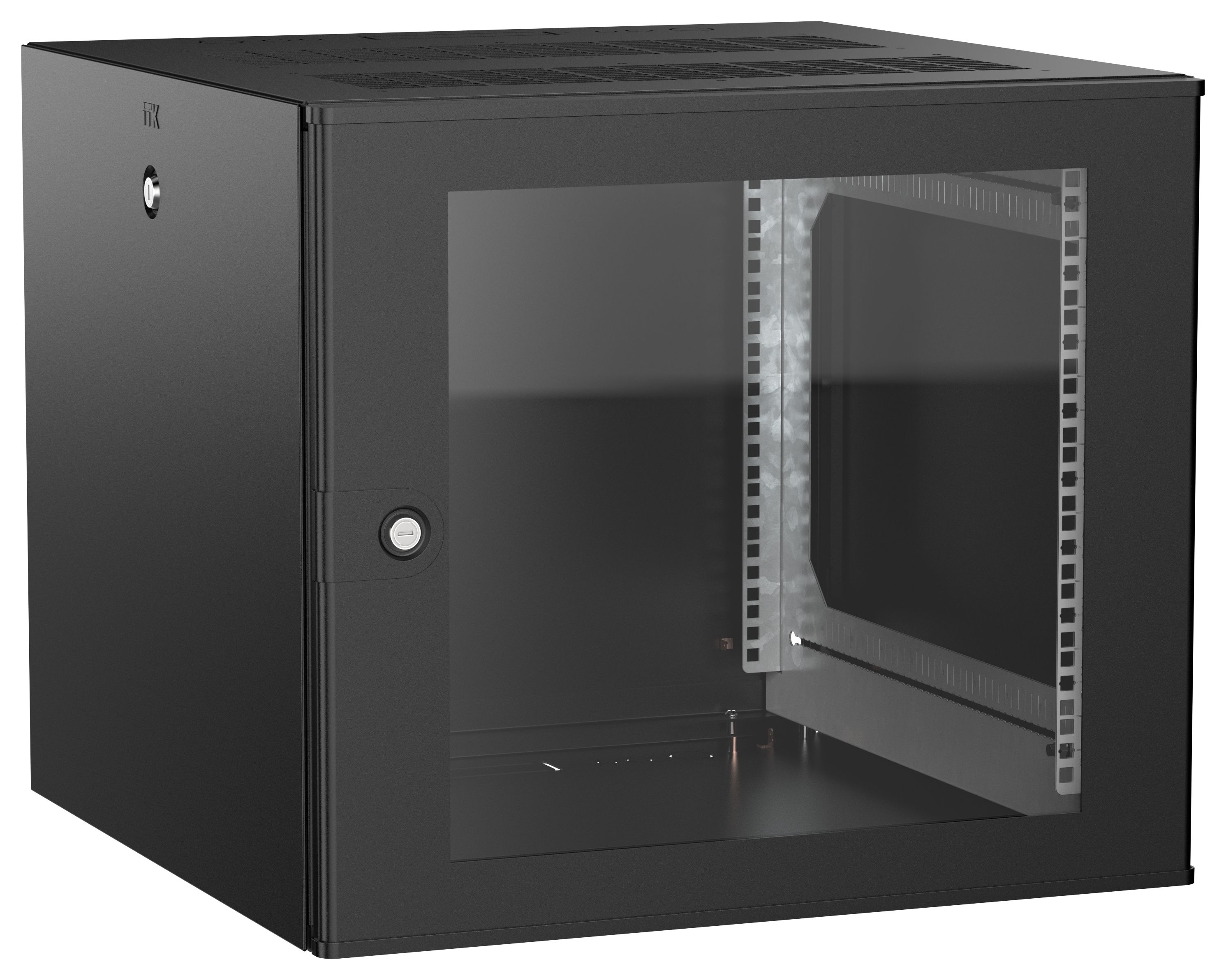 ITK UNITBOX W Шкаф настенный 9U 600х600мм дверь стеклянная черный
