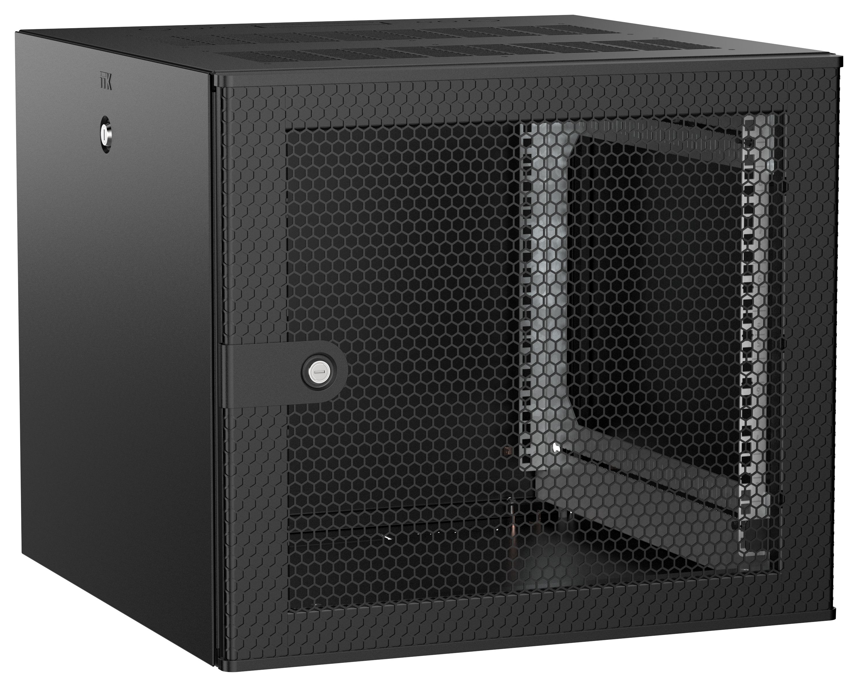ITK UNITBOX W Шкаф настенный 9U 600х600мм дверь перфорированная черный