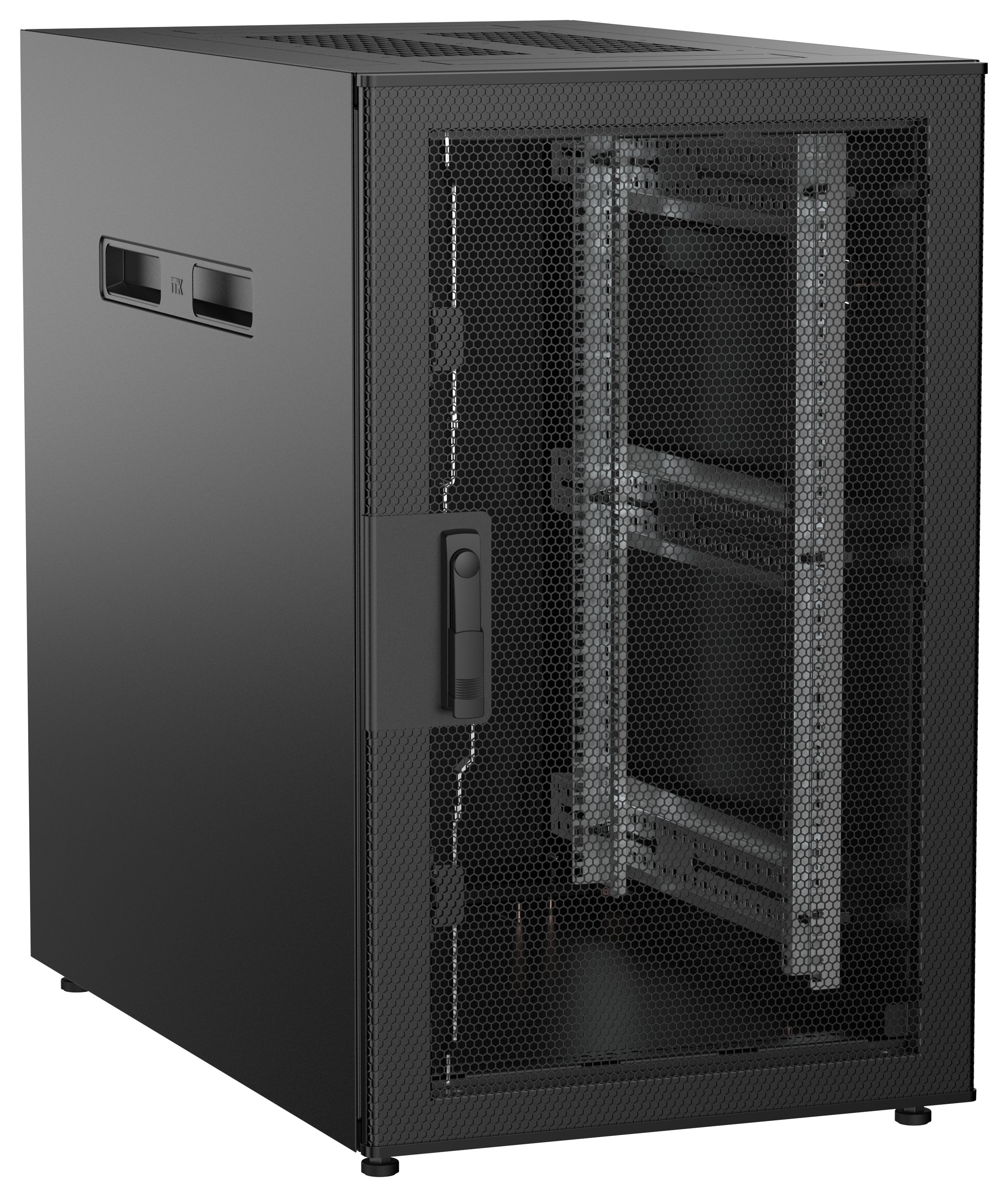 ITK UNITBOX N Шкаф сетевой 19" напольный 18U 600х1000мм перфорированная передняя дверь черный