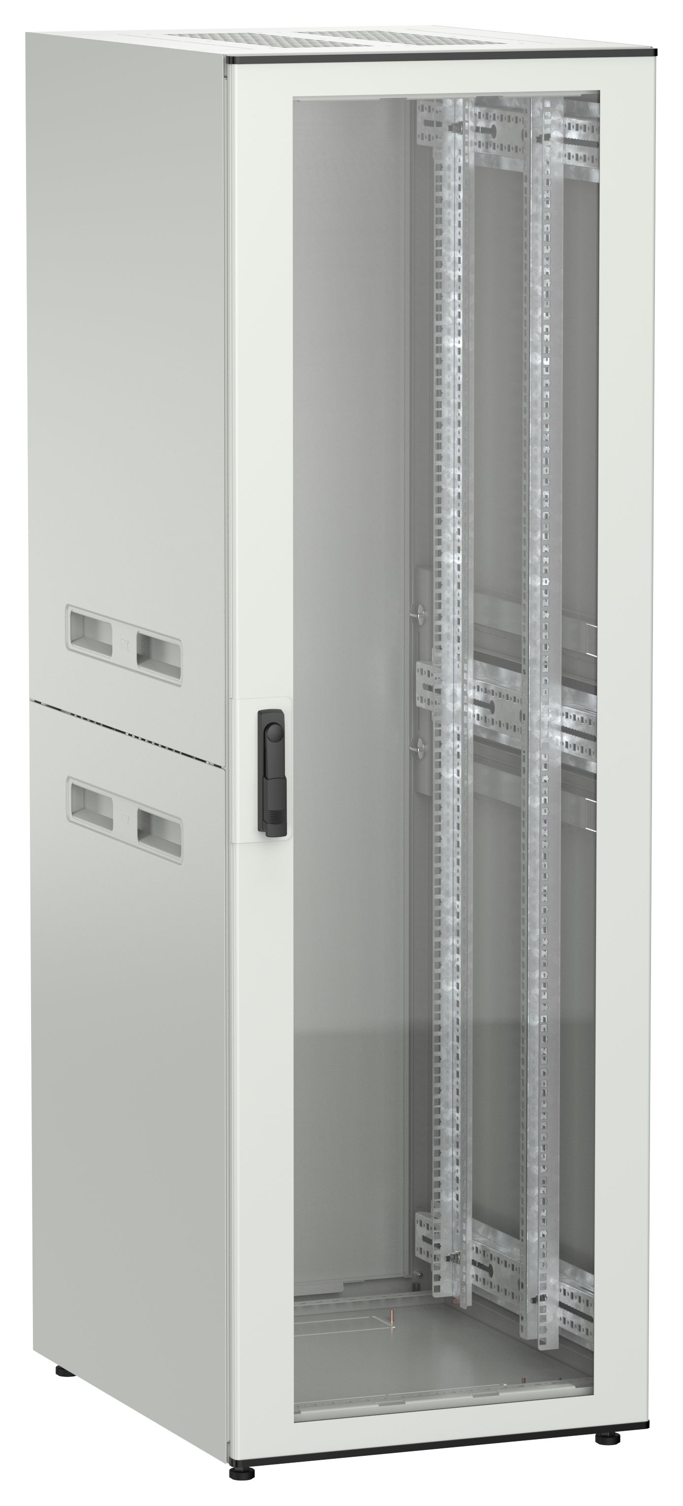 ITK UNITBOX N Шкаф сетевой 19" напольный 38U 600х800мм стеклянная передняя дверь серый