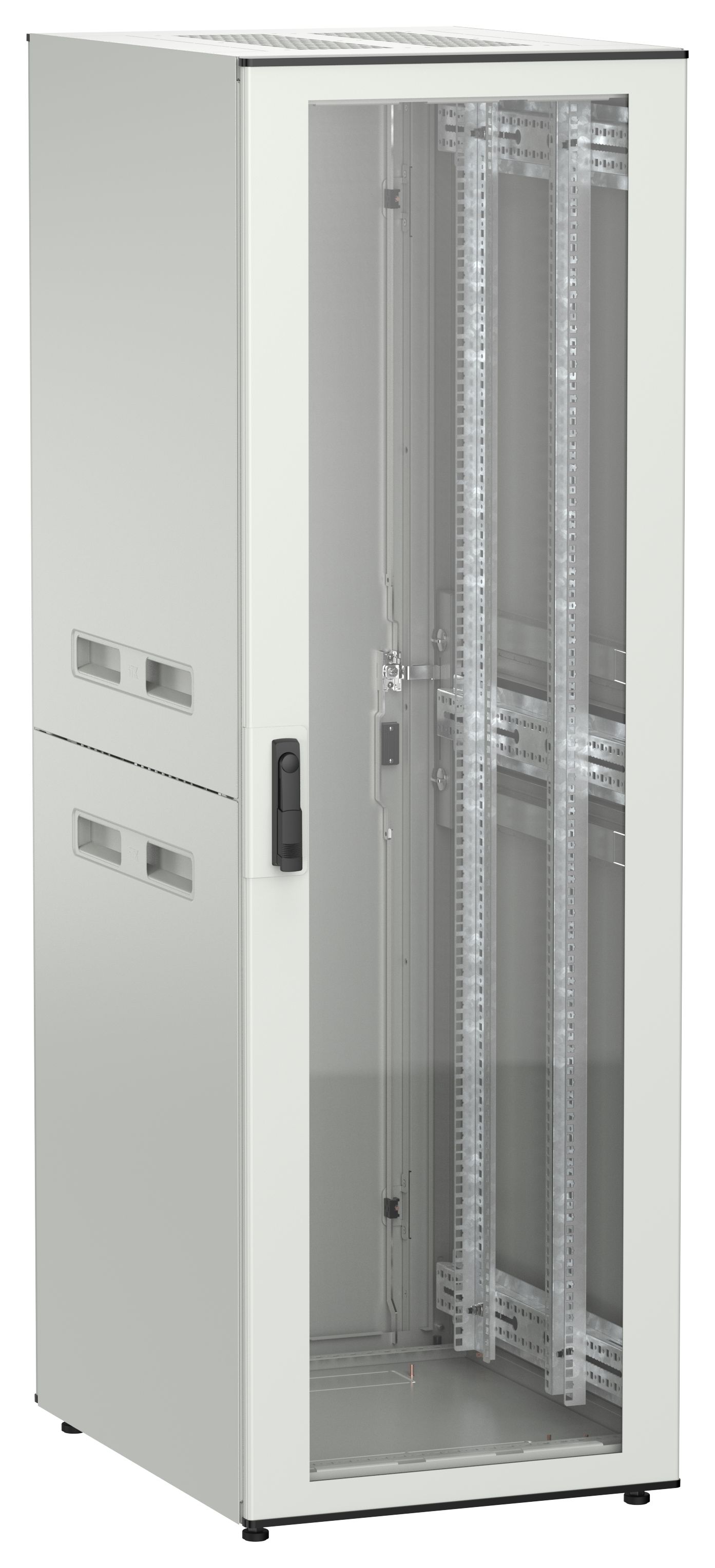 ITK UNITBOX N Шкаф сетевой 19" напольный 38U 600х800мм стеклянная передняя дверь задняя металлическая серый