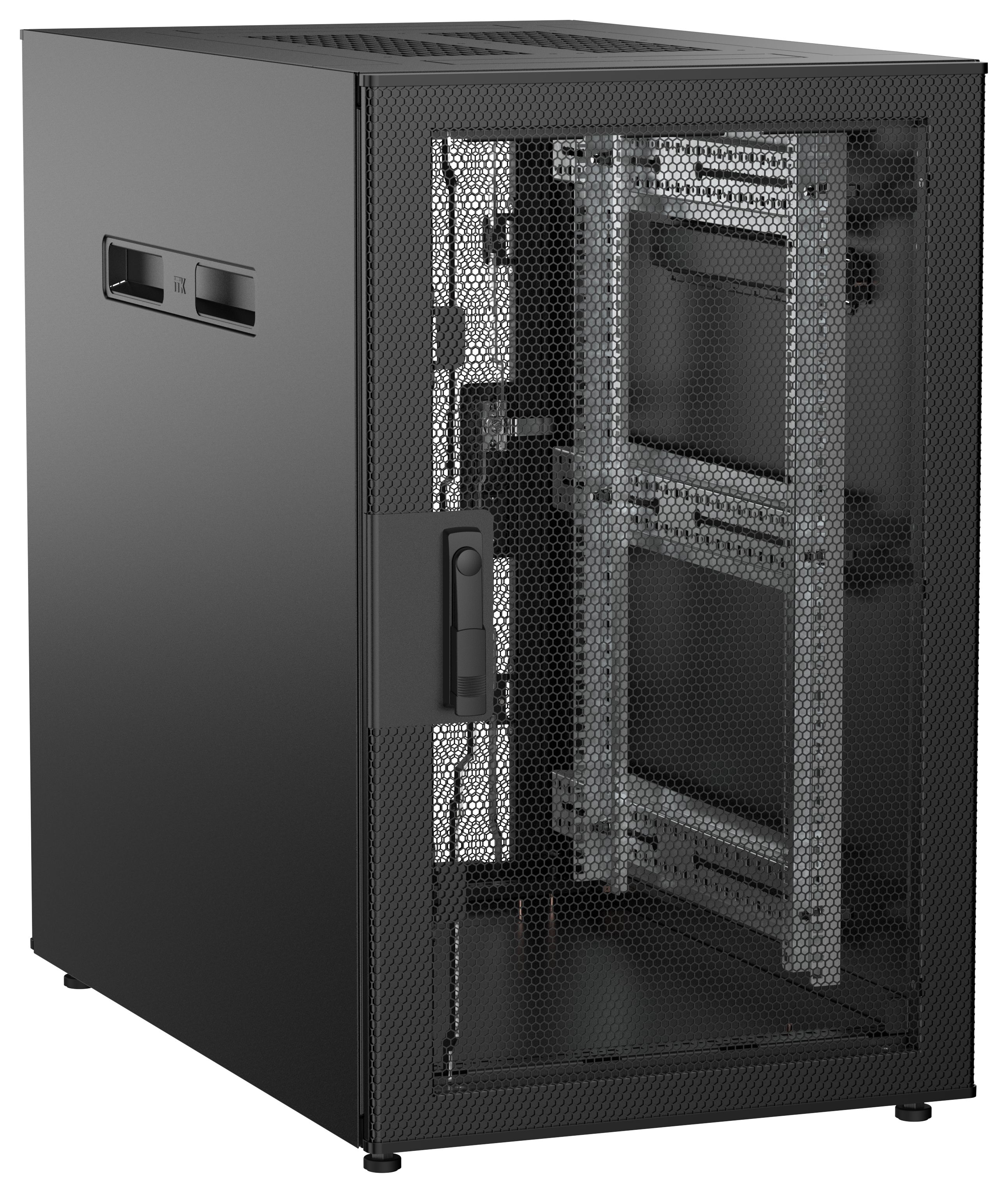 ITK UNITBOX N Шкаф сетевой 19" напольный 18U 600х1000мм перфорированные двери черный