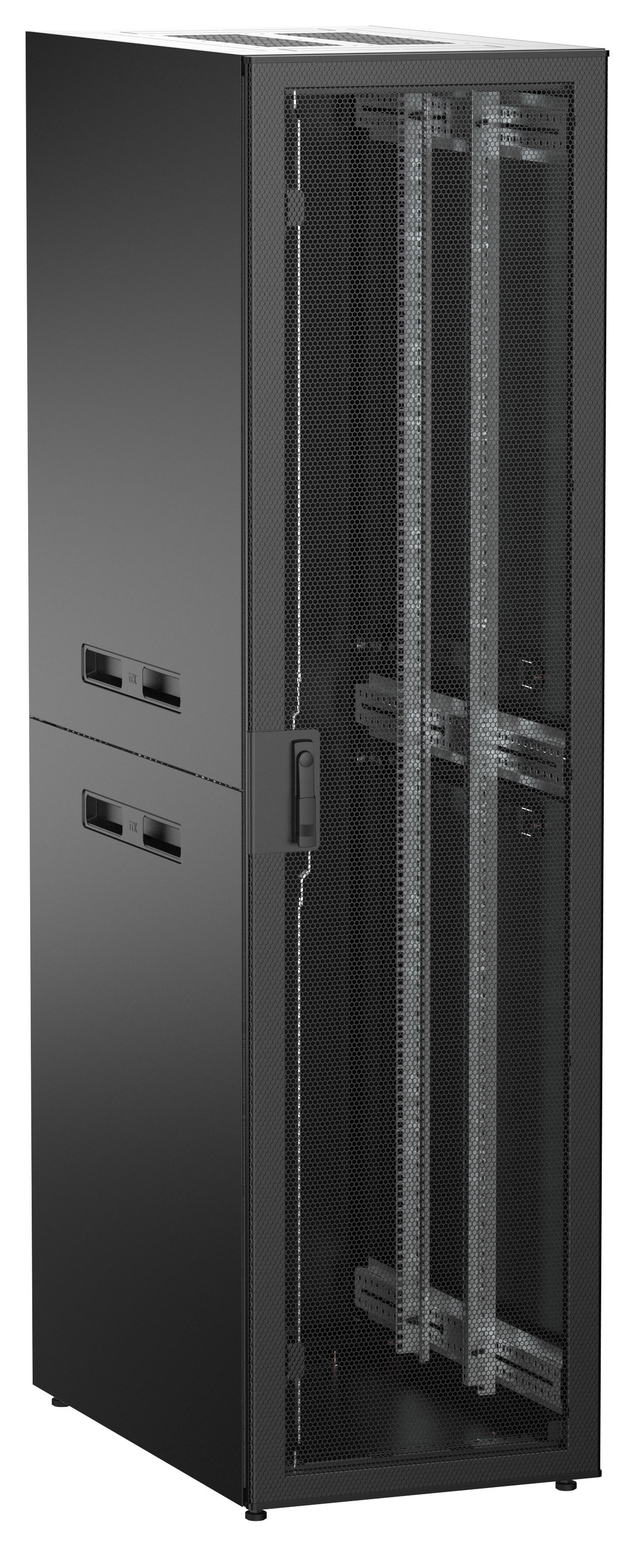 ITK UNITBOX N Шкаф сетевой 19" напольный 47U 600х1000мм перфорированная передняя дверь черный