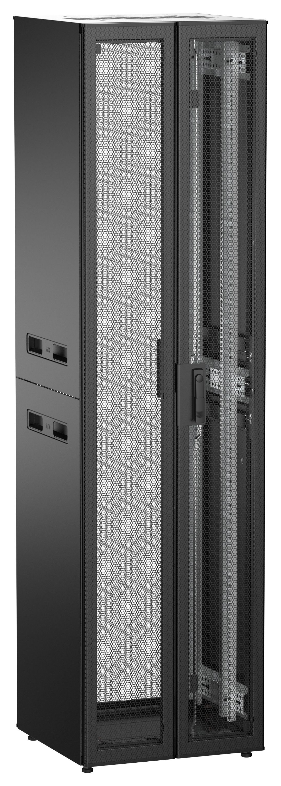 ITK UNITBOX N Шкаф сетевой 19" напольный 47U 600х600мм двери перфорированная металлическая двустворчатая перфорированная черный