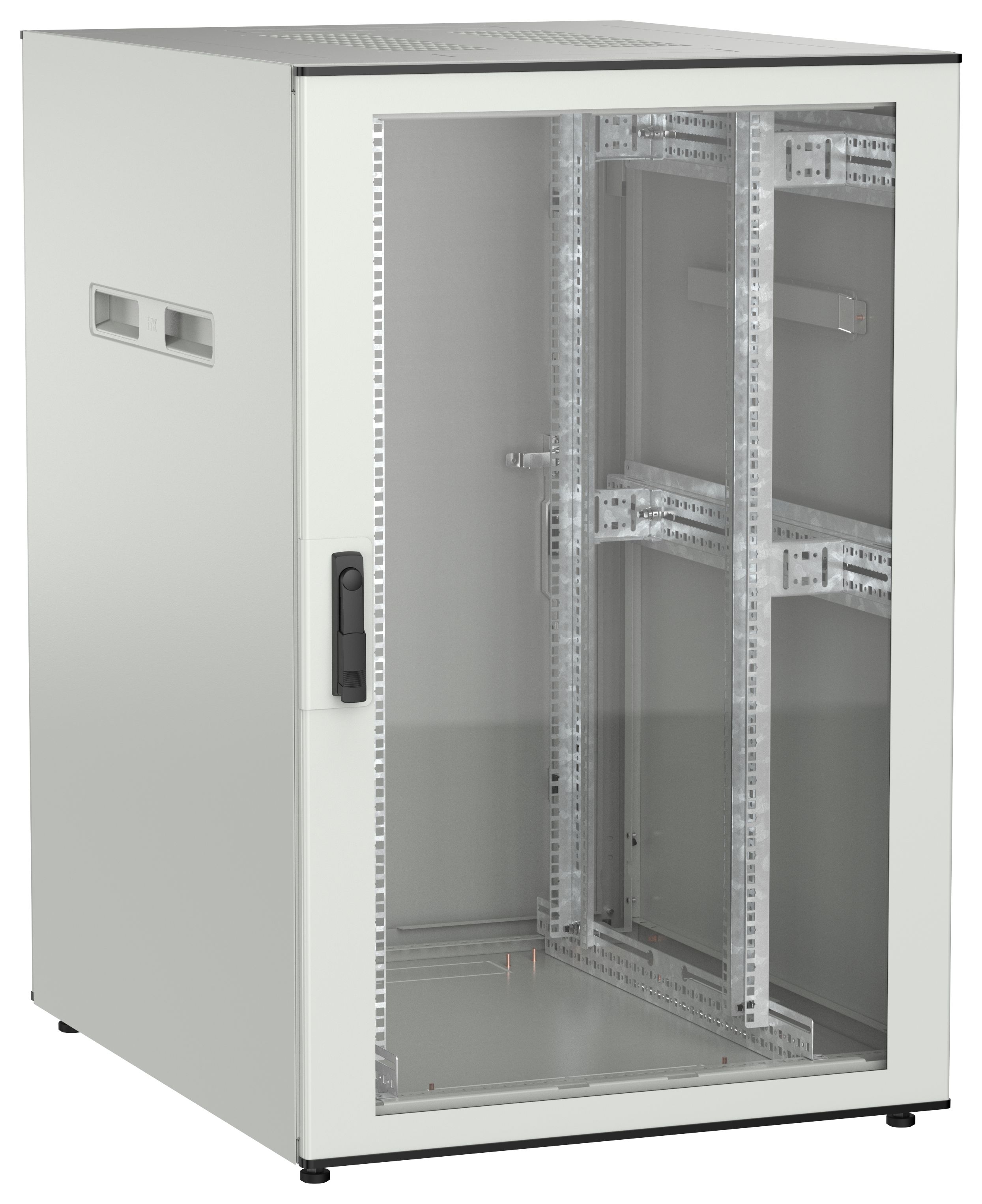 ITK UNITBOX N Шкаф сетевой 19" напольный 24U 800х1000мм стеклянная передняя дверь задняя металлическая серый