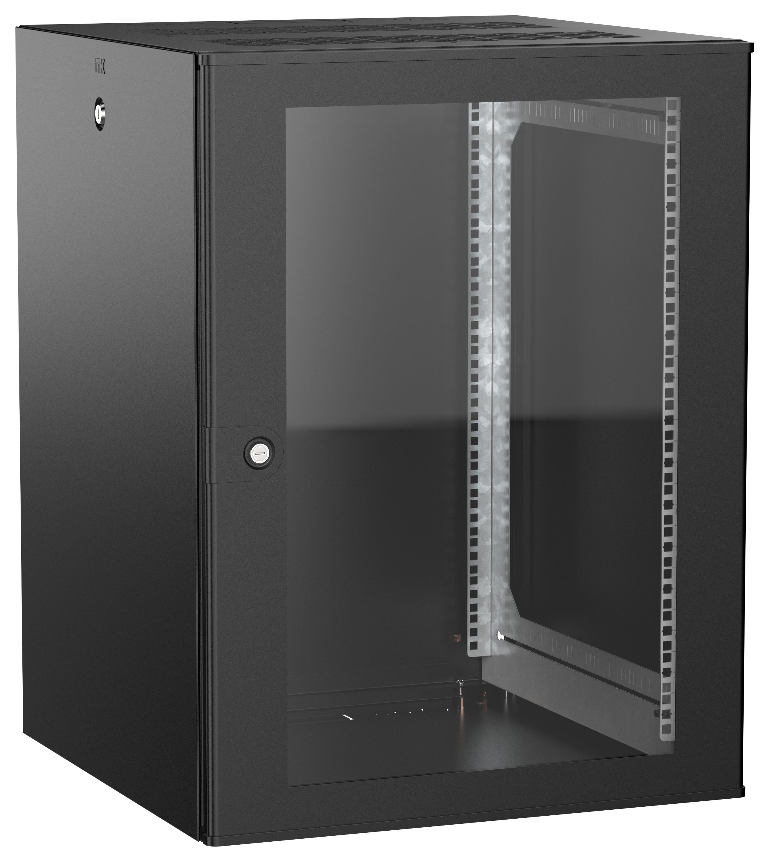ITK UNITBOX W Шкаф настенный 15U 600х600мм дверь стеклянная черный